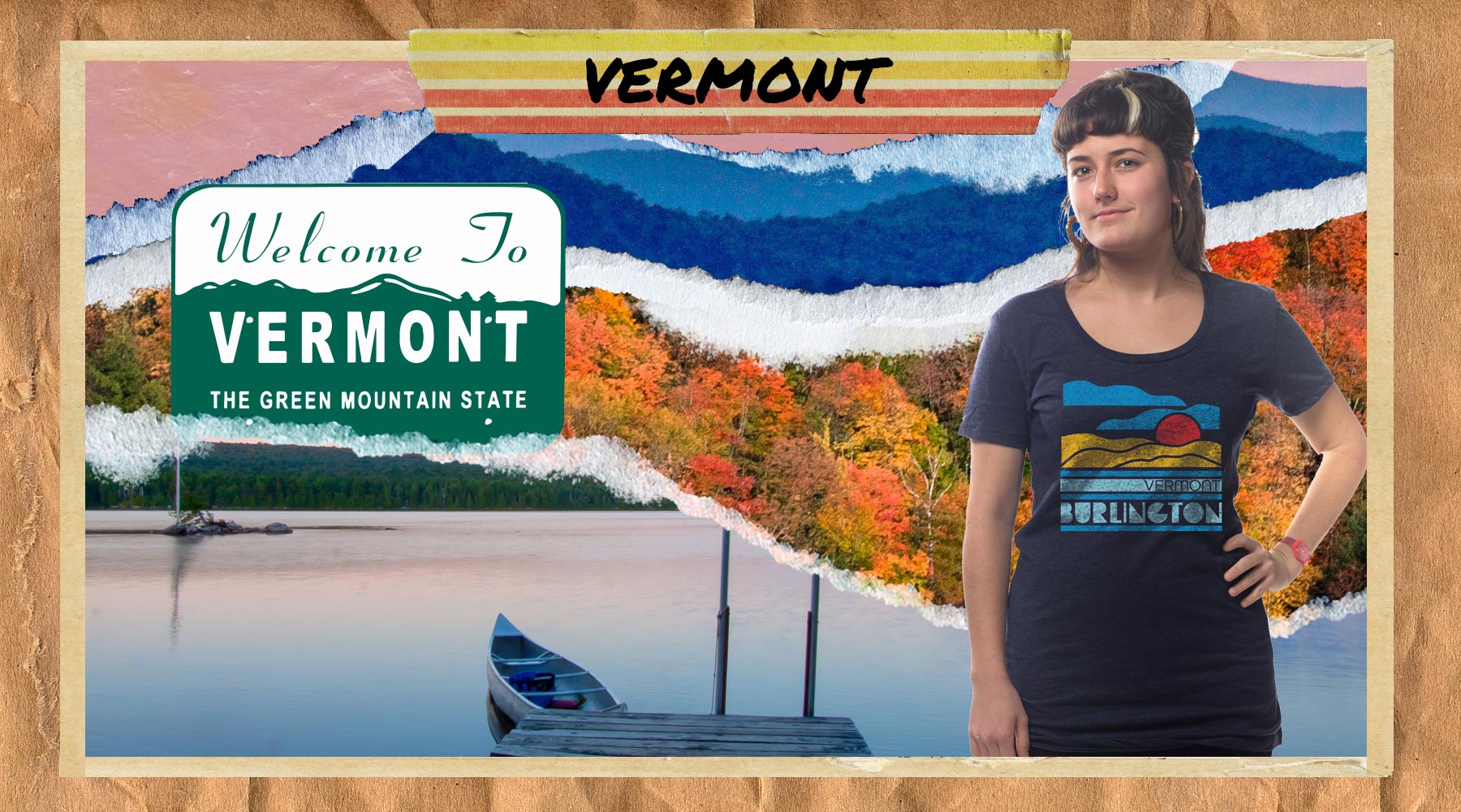 vermont_vintage_tee_shirts_with_cool_funny_retro_burlington_green_mountain_state_graphic