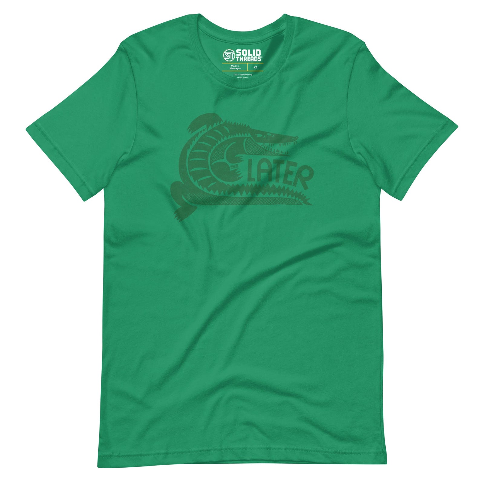 Men's Later Gator Vintage Soft Style T-Shirt | Cool Animal Beach Tee | Solid Threads