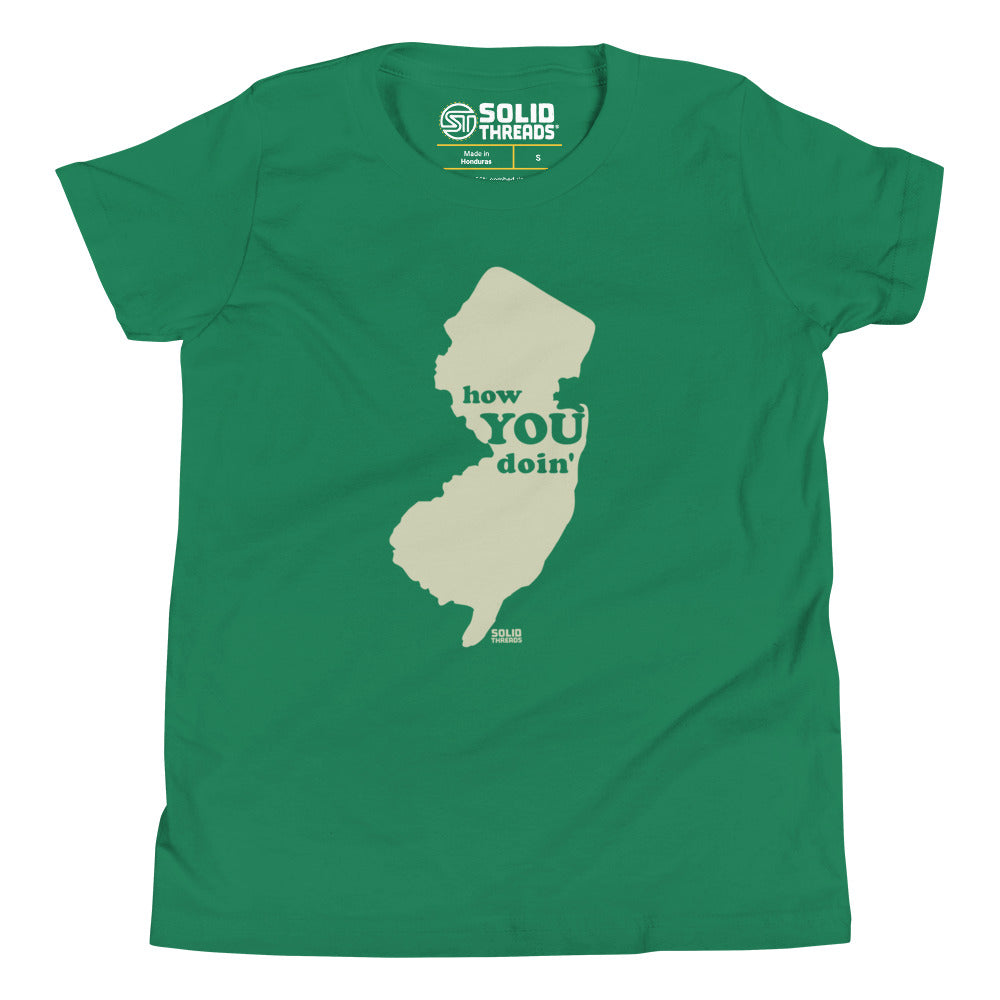 Youth How You Doin' Retro Extra Soft T-Shirt | Funny New Jersey Kids Tee | Solid Threads