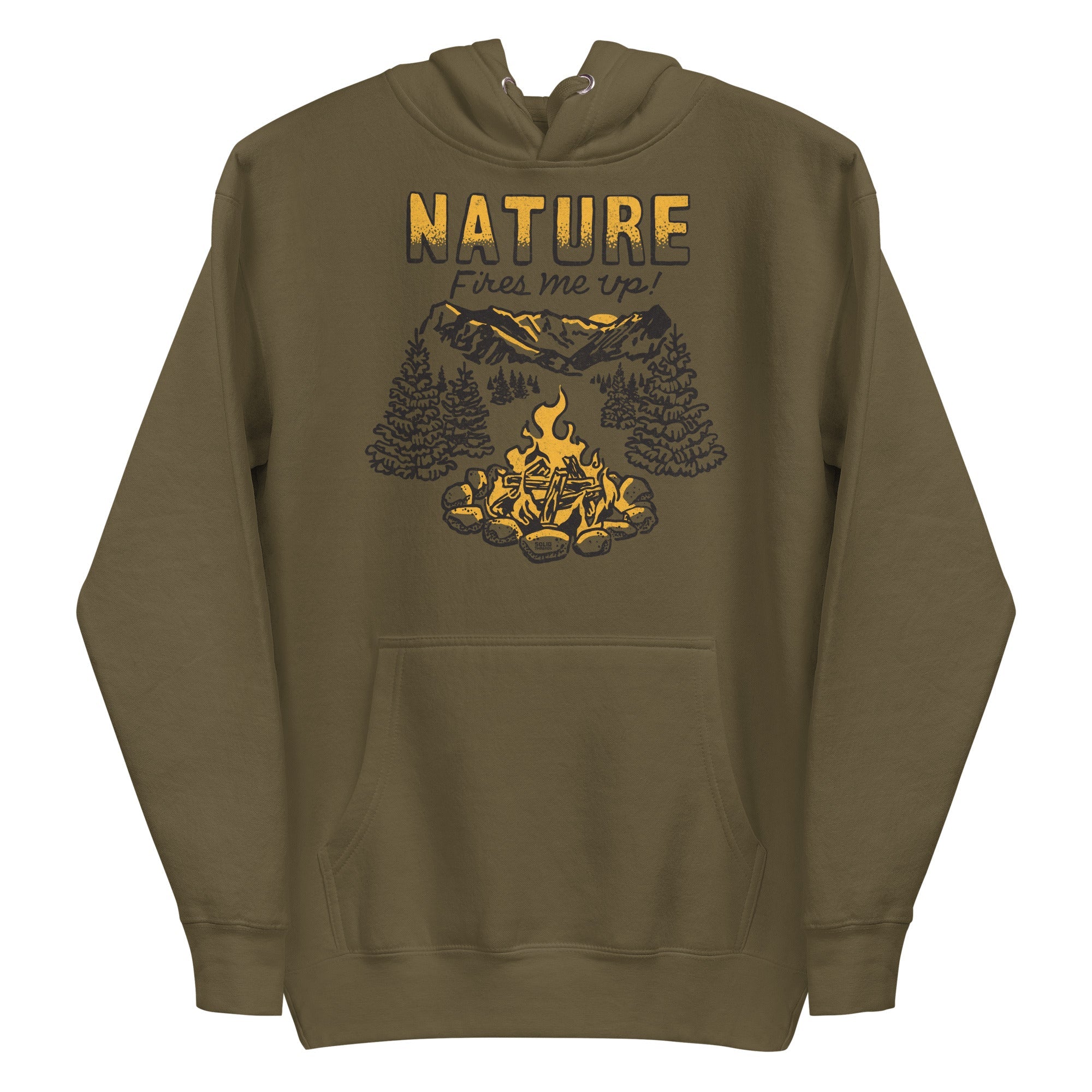 Nature Fires Me Up Vintage Classic Pullover Hoodie | Funny Camping Fleece | Solid Threads