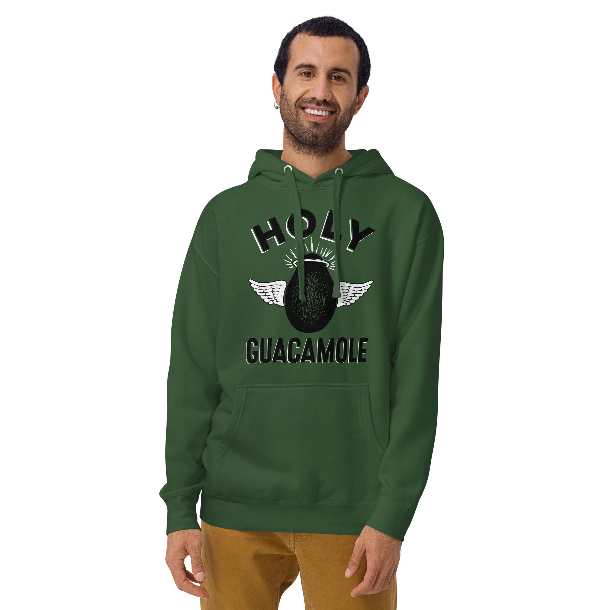 Holy Guacamole Vintage Classic Pullover Hoodie | Funny Avocado Fleece | Solid Threads