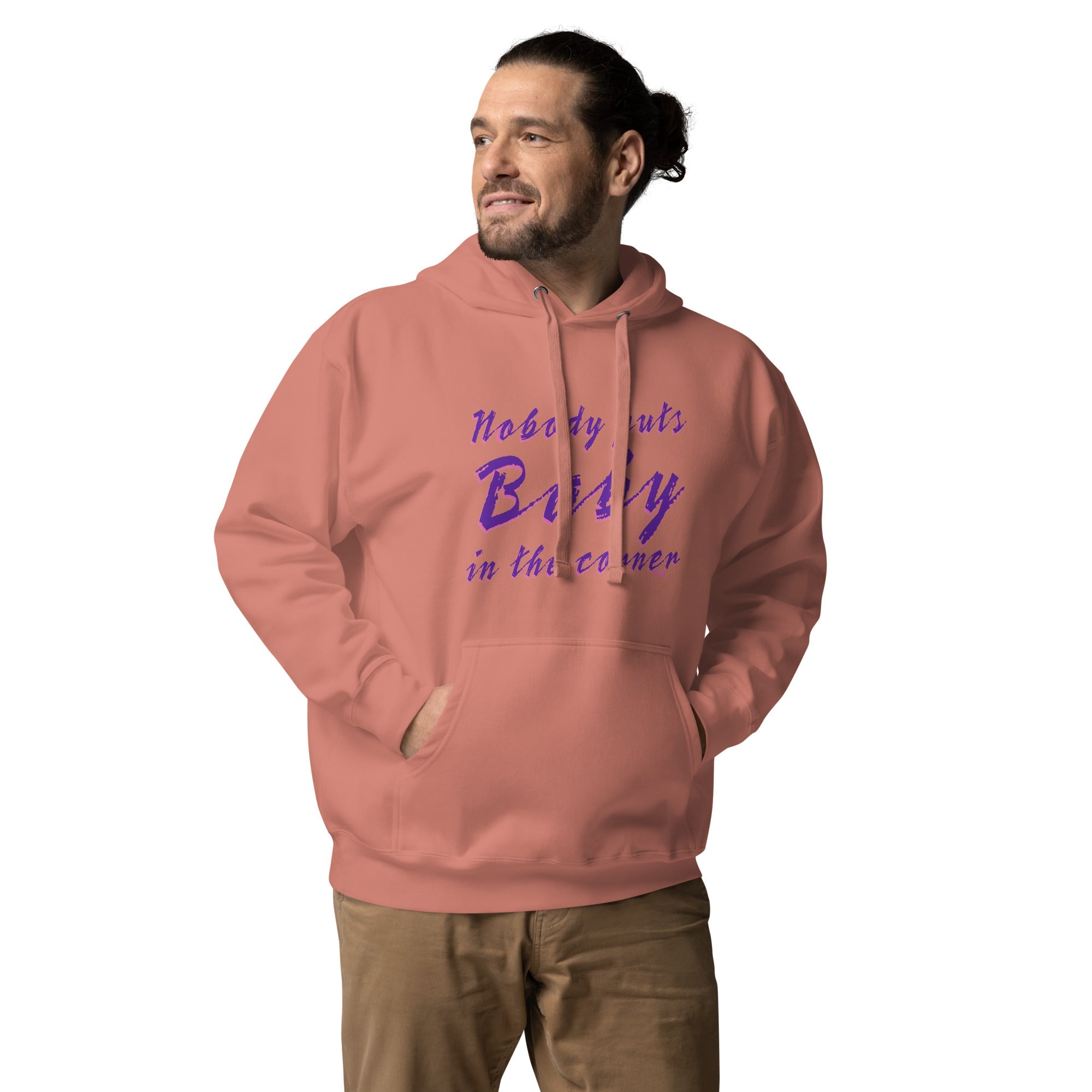 Nobody Puts Baby In The Corner Vintage Classic Pullover Hoodie | Retro 80S Movie Fleece On Model | Solid Threads
