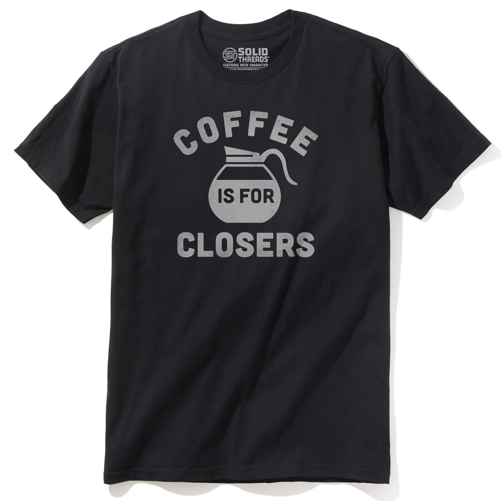 Coffee Is For Closers Vintage Staple T-shirt in Black - Front View
