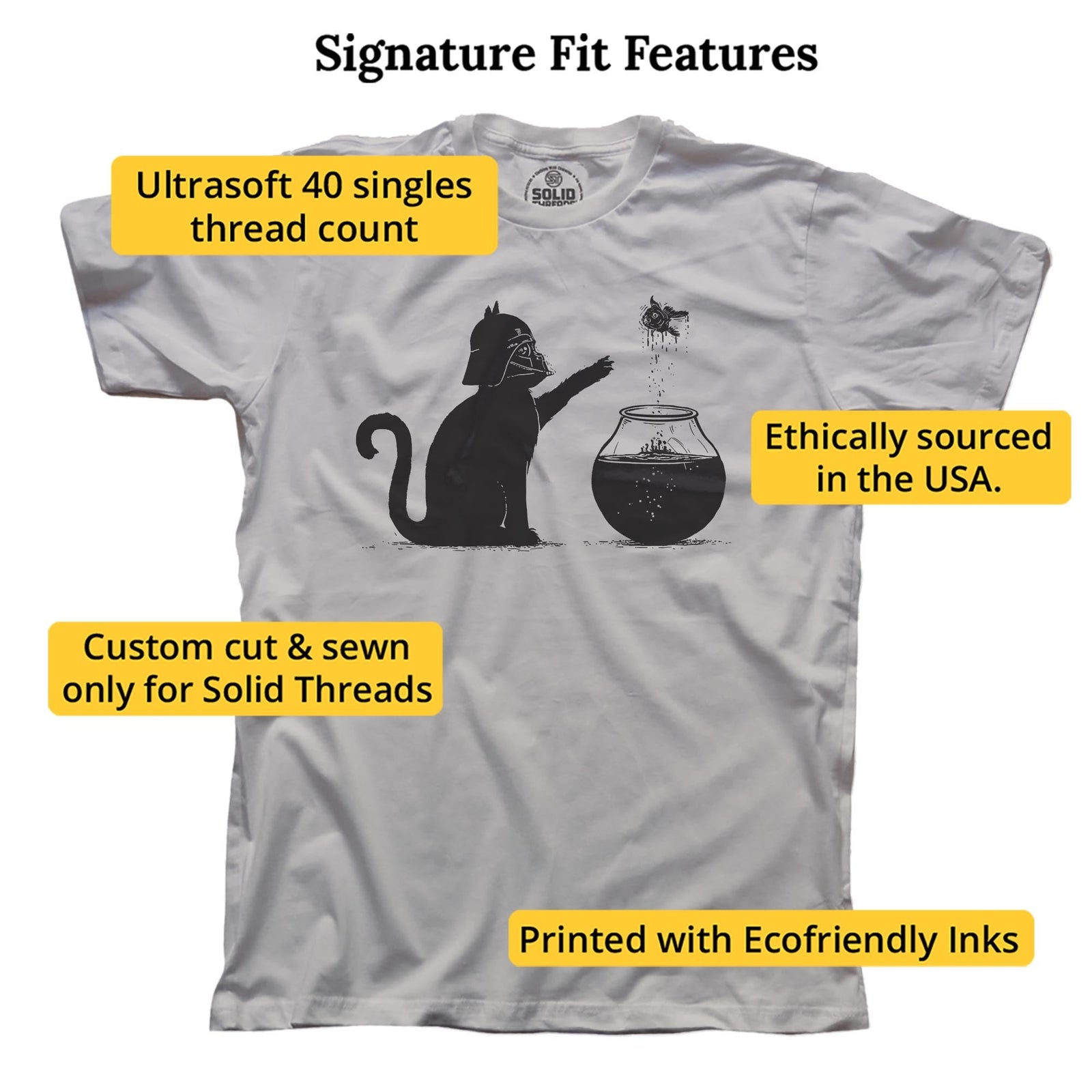 All Too Easy Funny Signature T-shirt in Silver - Fit Attributes