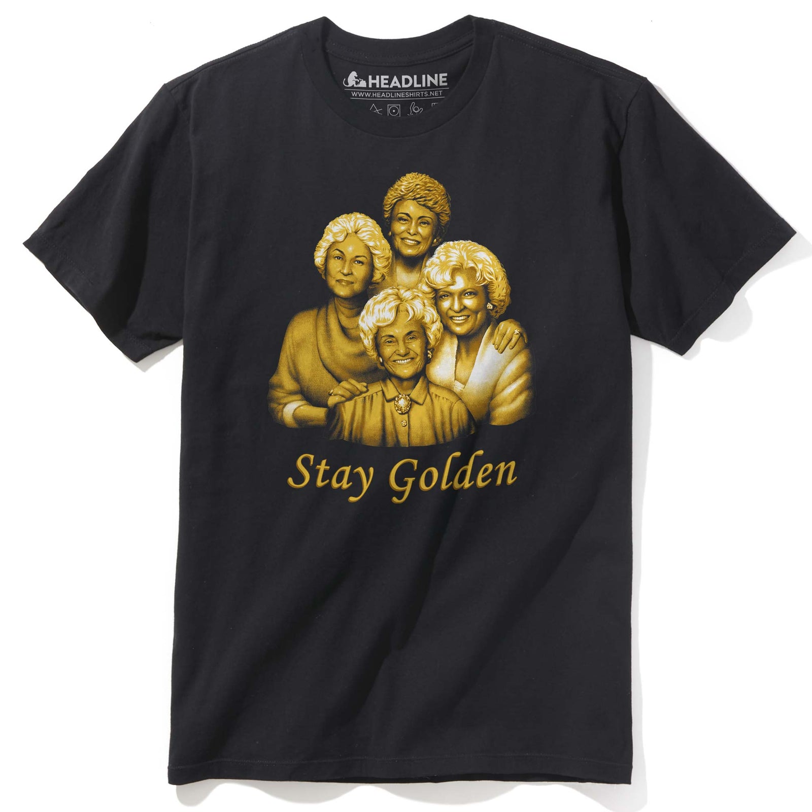 Men's Stay Golden Girls Funny Graphic T-Shirt | Vintage 80s Television Sitcom Tee | Solid Threads