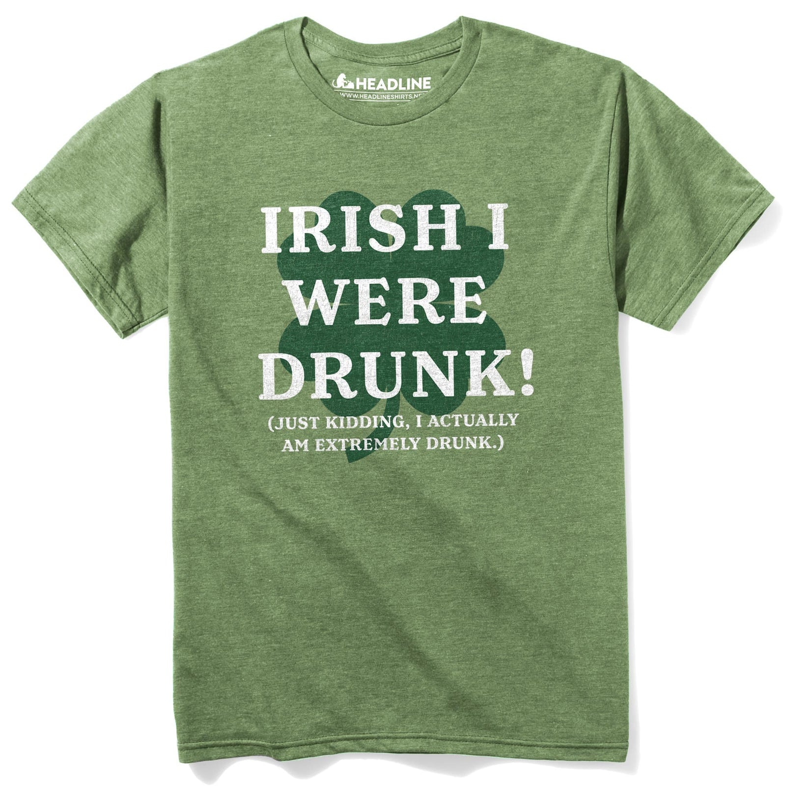 Men's Irish-I-Were-Drunk! Funny Graphic T-Shirt | Vintage Paddy'S Day Parody Tee | Solid Threads