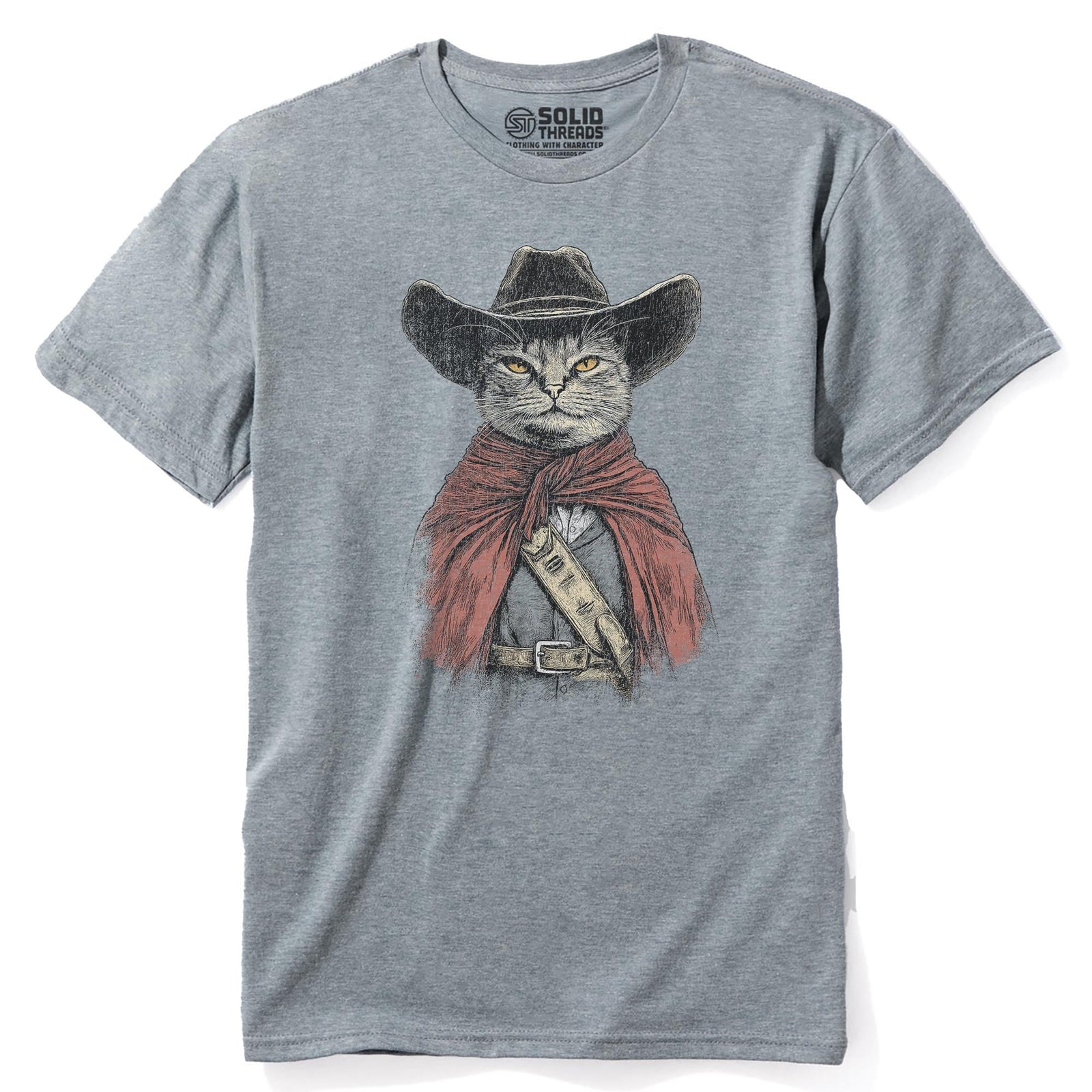 Pawful Of Dollars Cool Staple T-shirt in Ash Heather - Front View