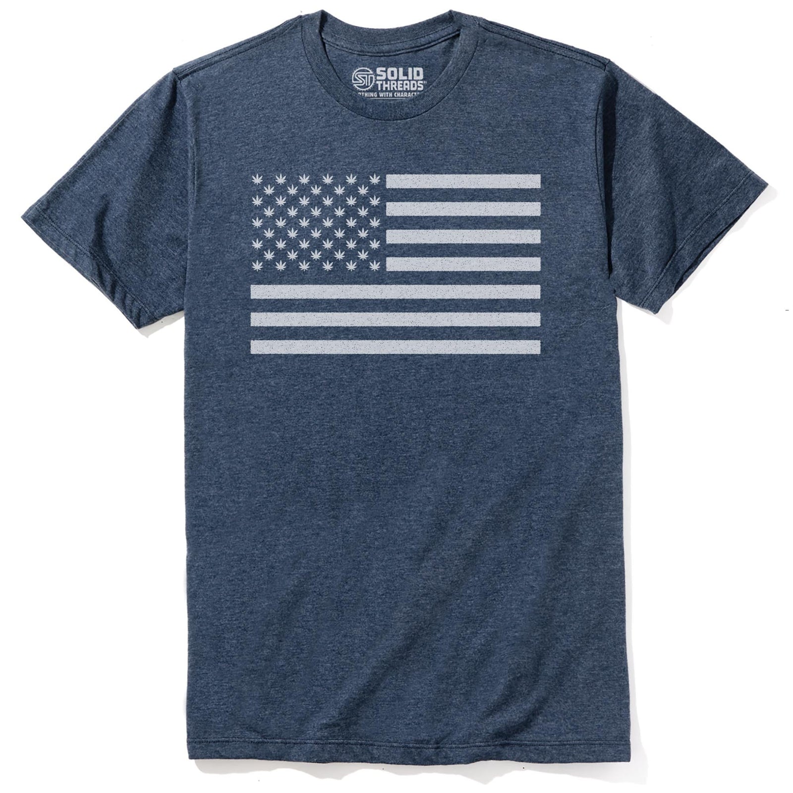 United Weed Stand Designer Staple T-shirt in Navy Heather - Front View