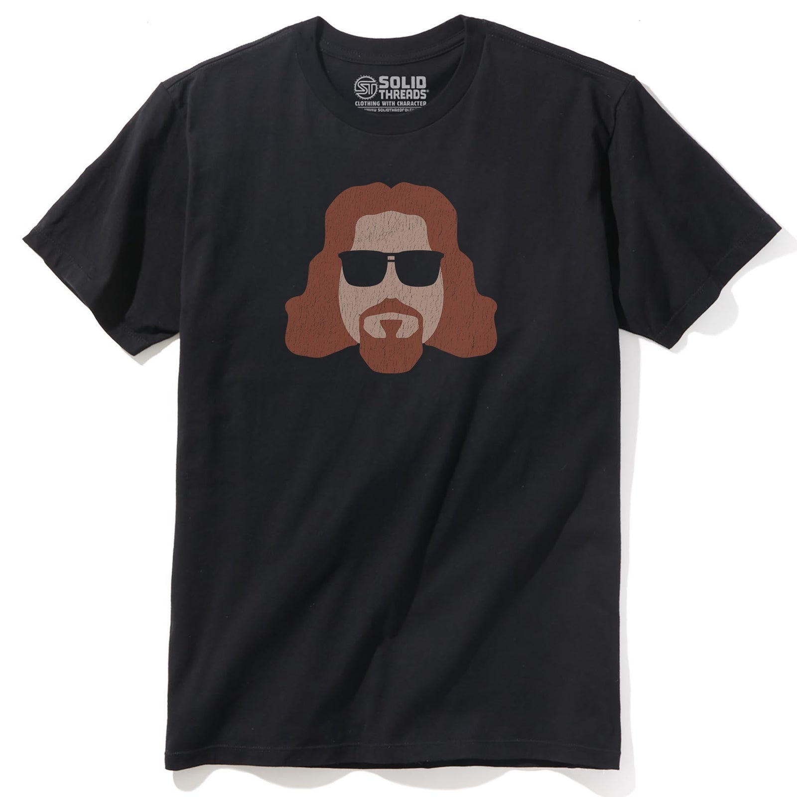 His Dudeness Cool Staple T-shirt in Black - Front View
