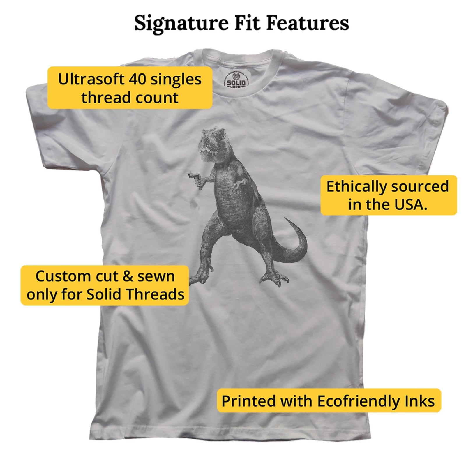Deadliest Predator Cool Signature T-shirt in Silver - Fit Attributes