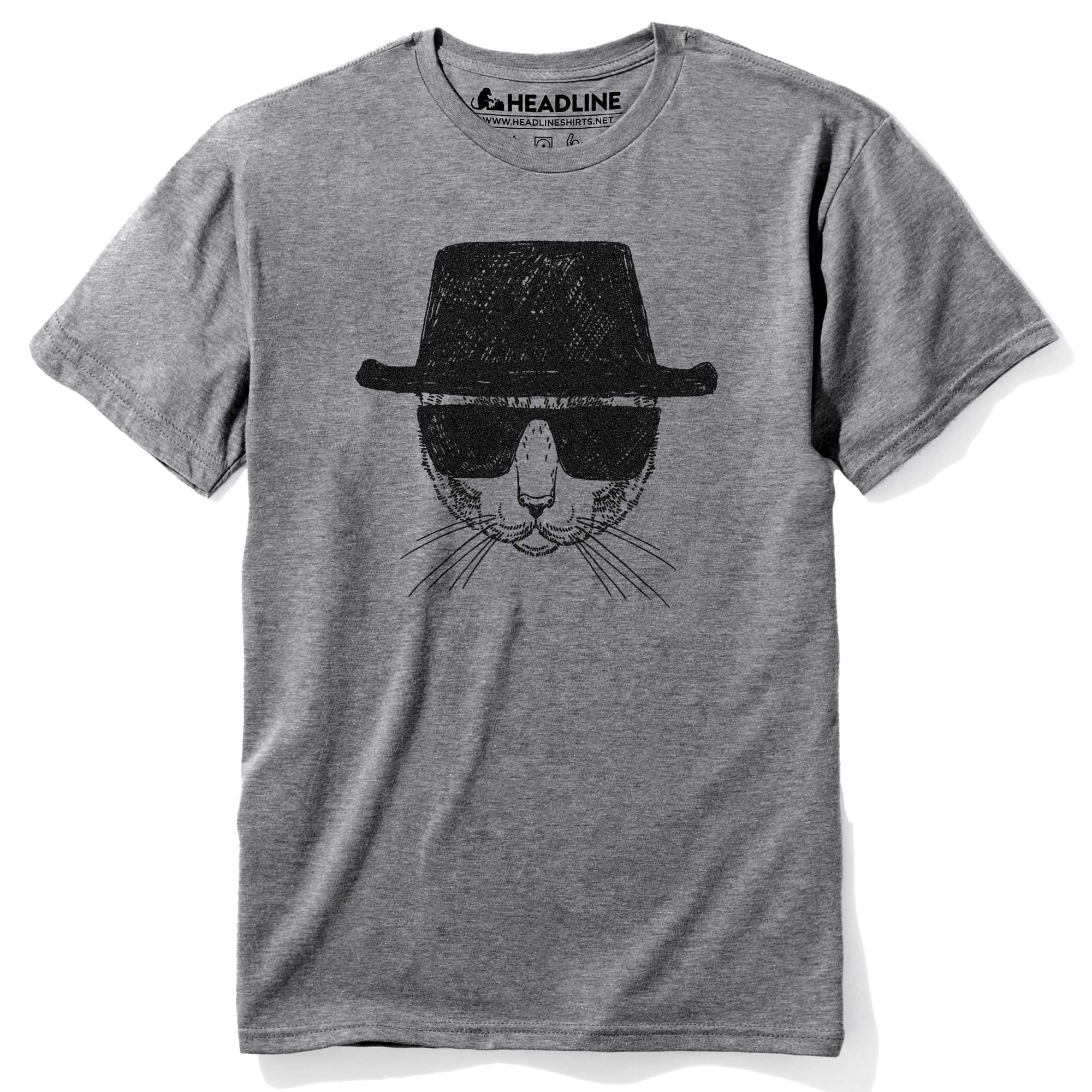 Men's Catsenberg Funny Walter White Graphic T-Shirt | Cool Breaking Bad Kitty Tee | Solid Threads
