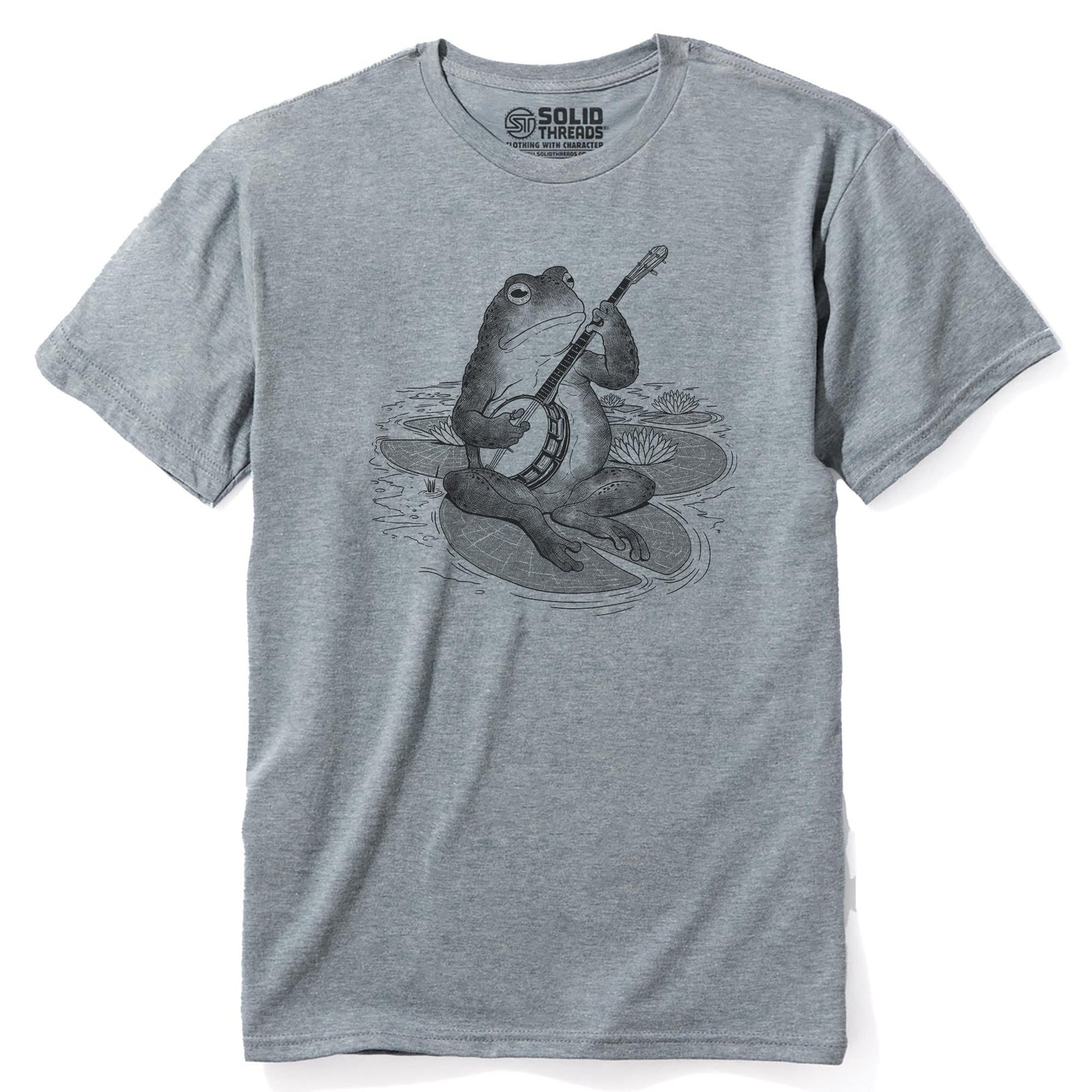 Country Frog Designer Staple T-shirt in Ash Heather - Front View