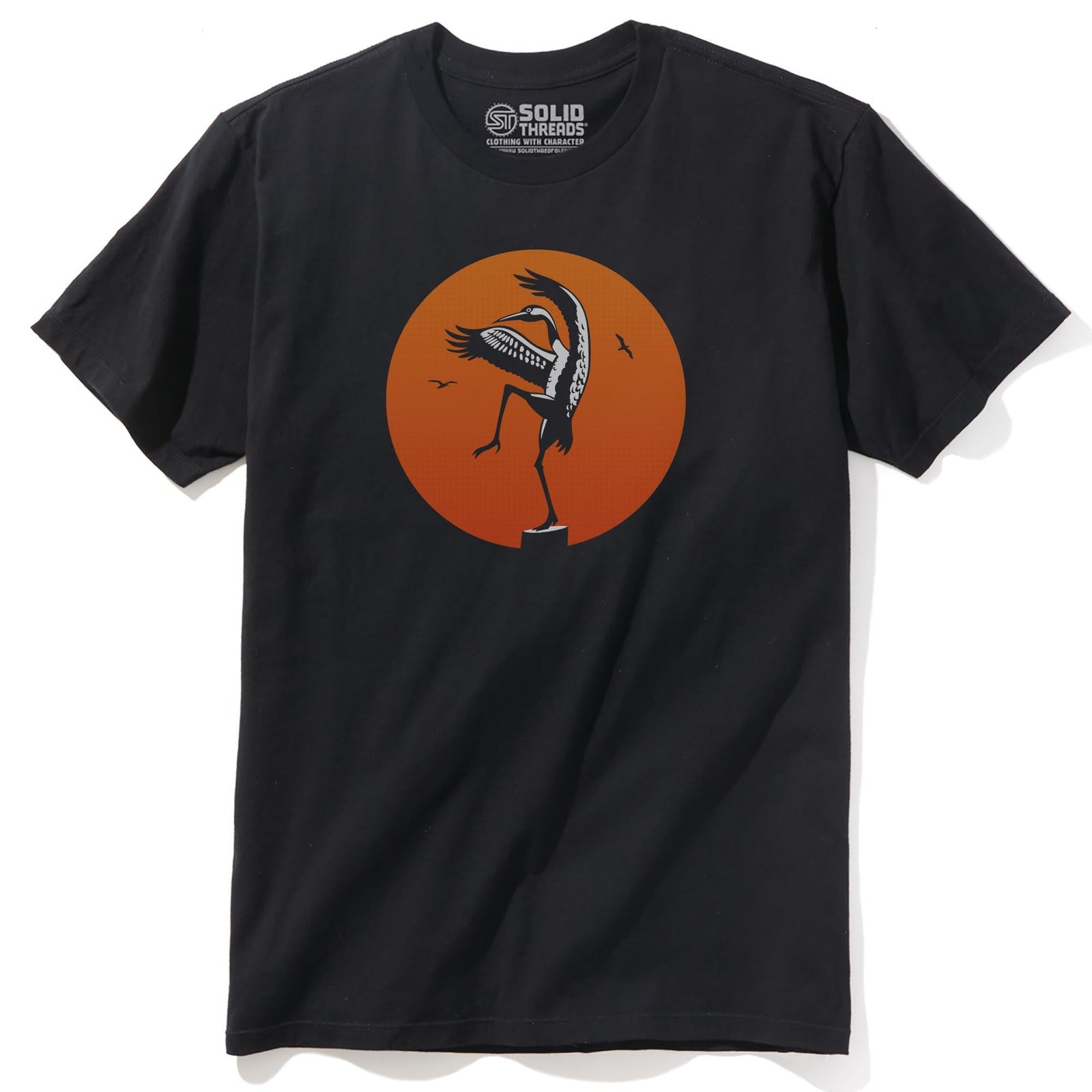 Crane Kick Designer Staple T-shirt in Black - Front View