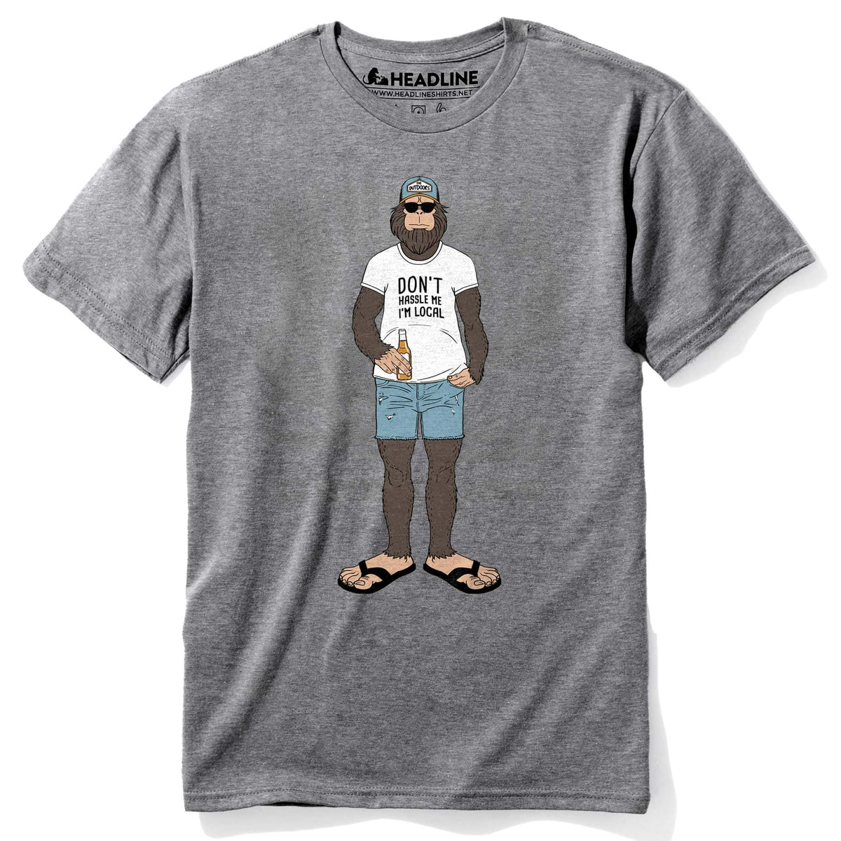 Men&#39;s Chillfoot Funny Graphic T-Shirt | Cool Bigfoot Beer  Tee | Solid Threads