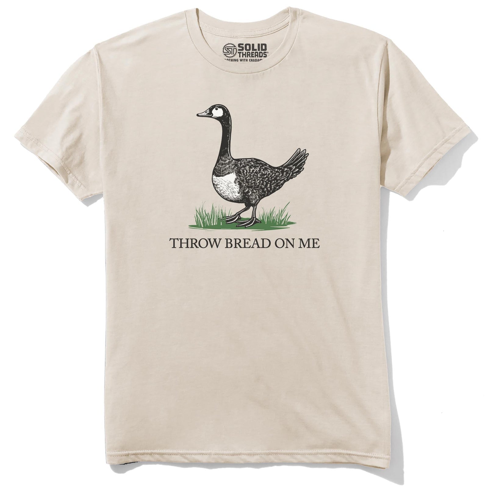 Throw Bread On Me Designer Staple T-shirt in Natural - Front View