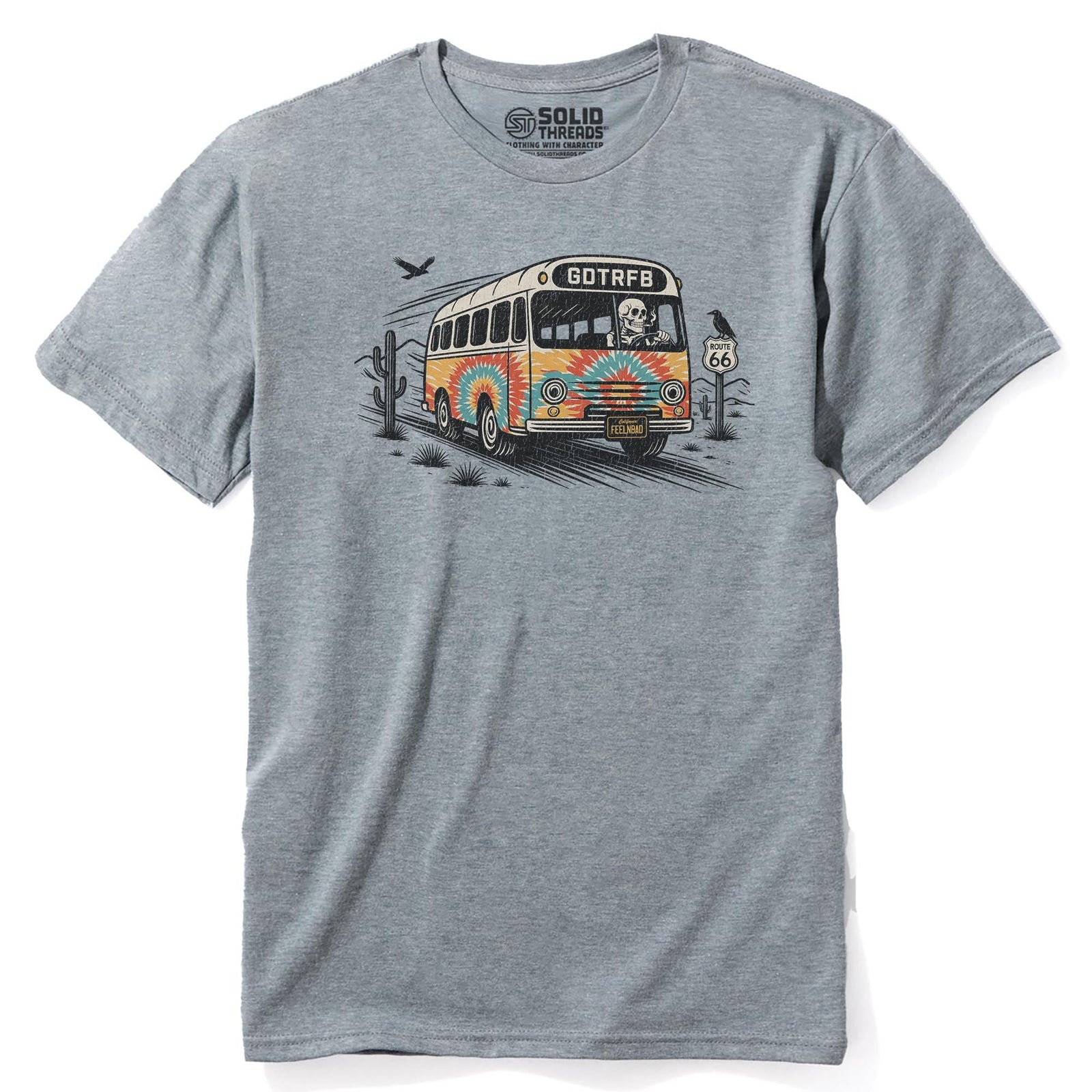 Going Down The Road Feeling Bad Vintage Staple T-shirt in Ash Heather - Front View