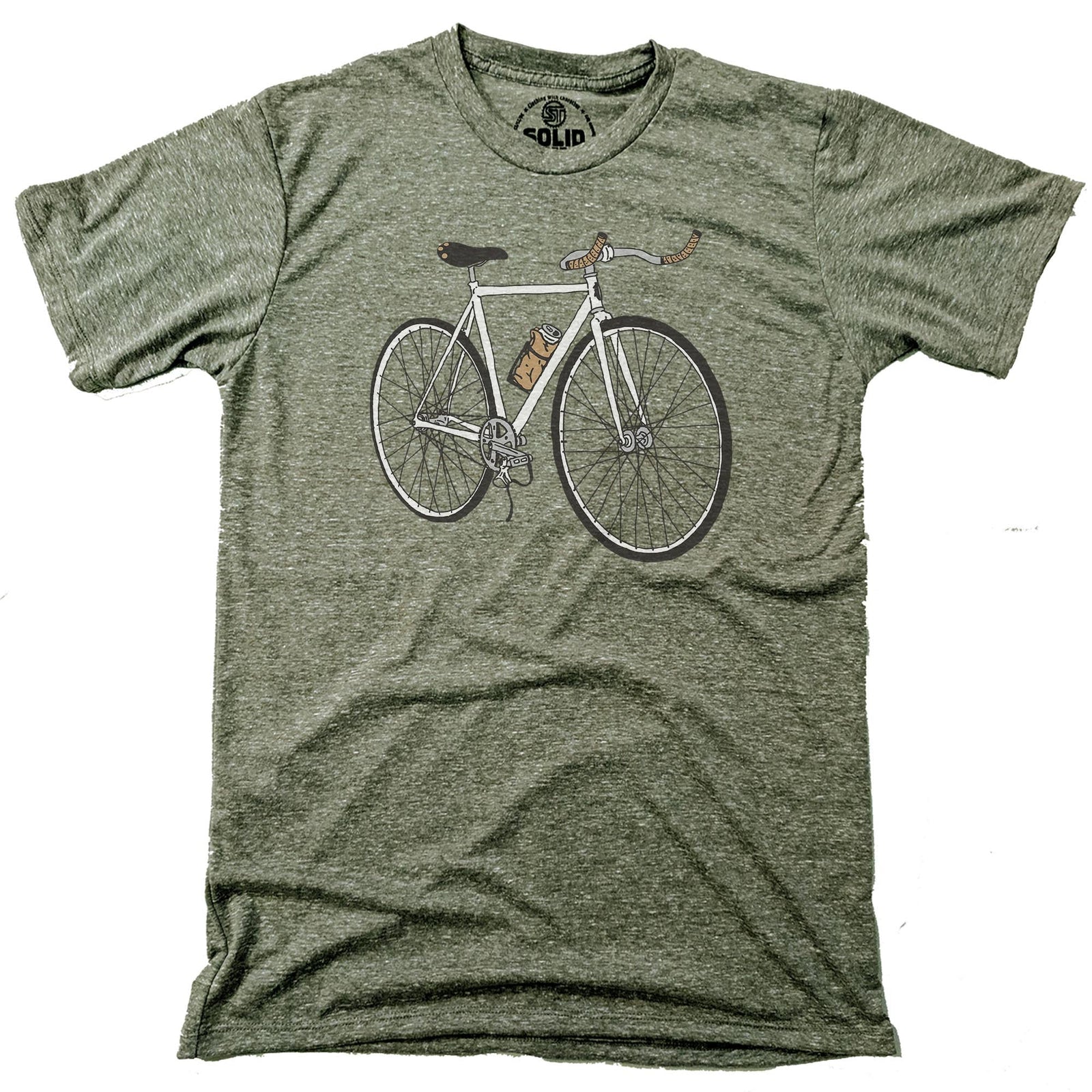 Roadie Cool Signature T-shirt in Triblend Olive - Front View