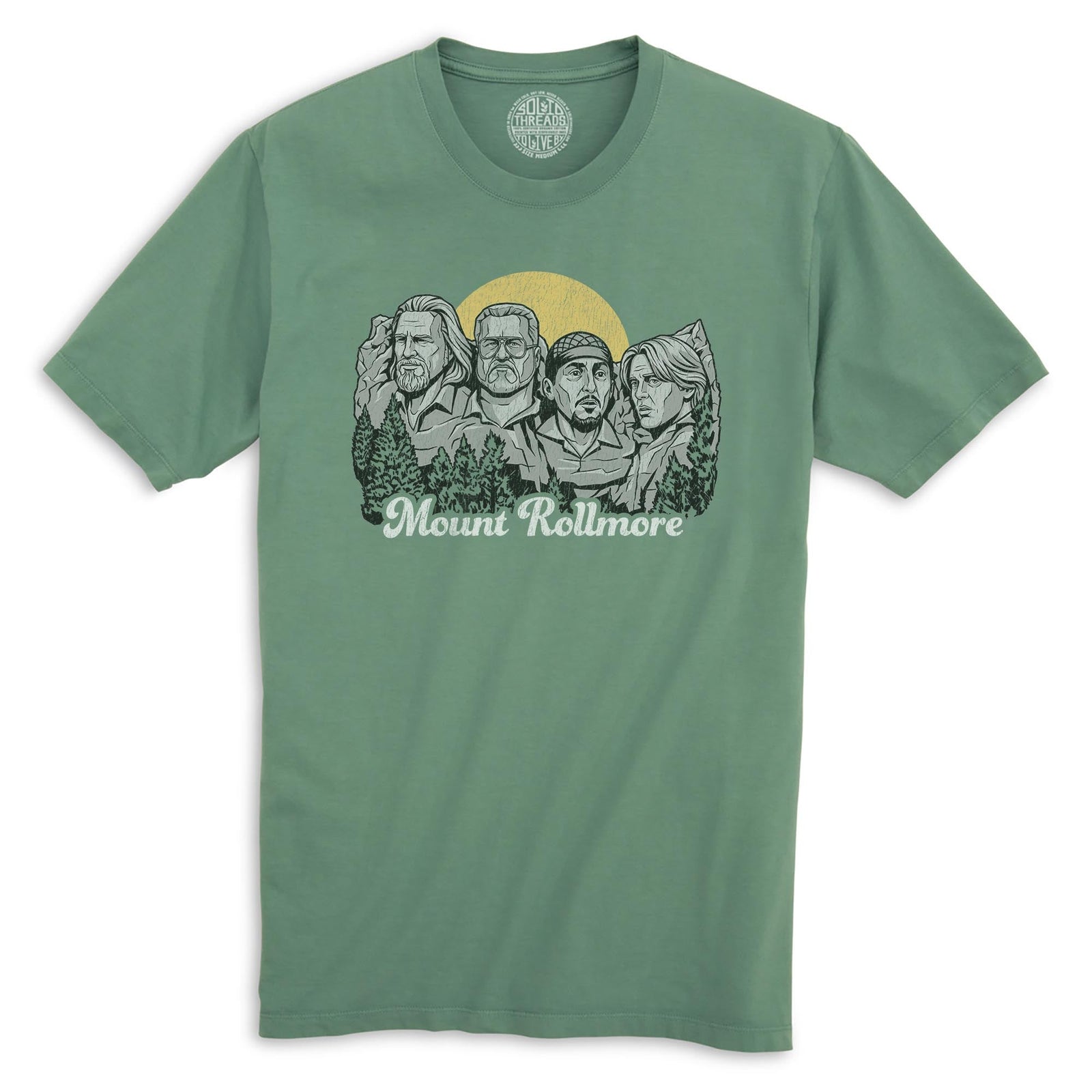 Mount Rollmore Vintage Organic T-shirt in Pine - Front View