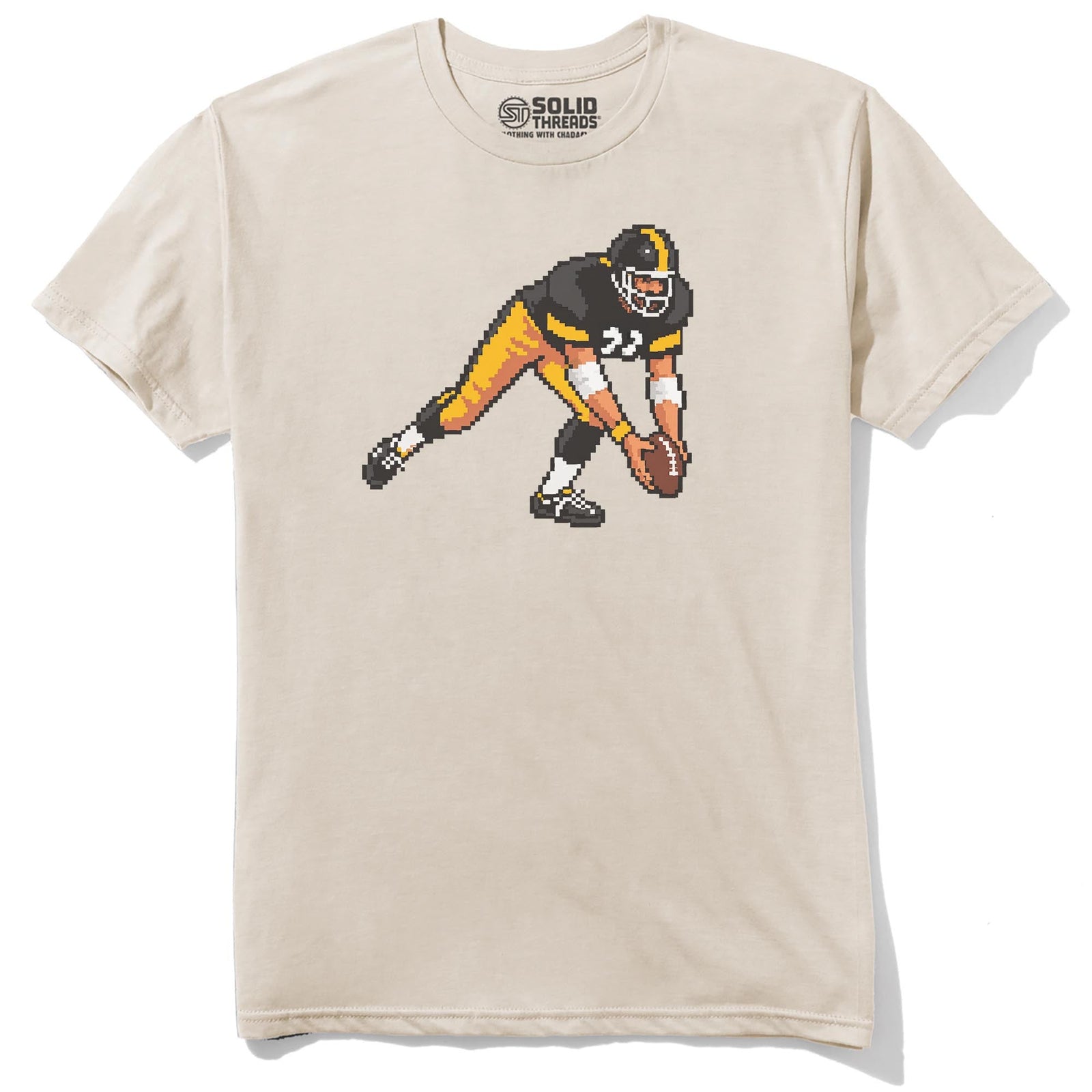 Pittsburgh 16-bit Football Cool Staple T-shirt in Natural - Front View