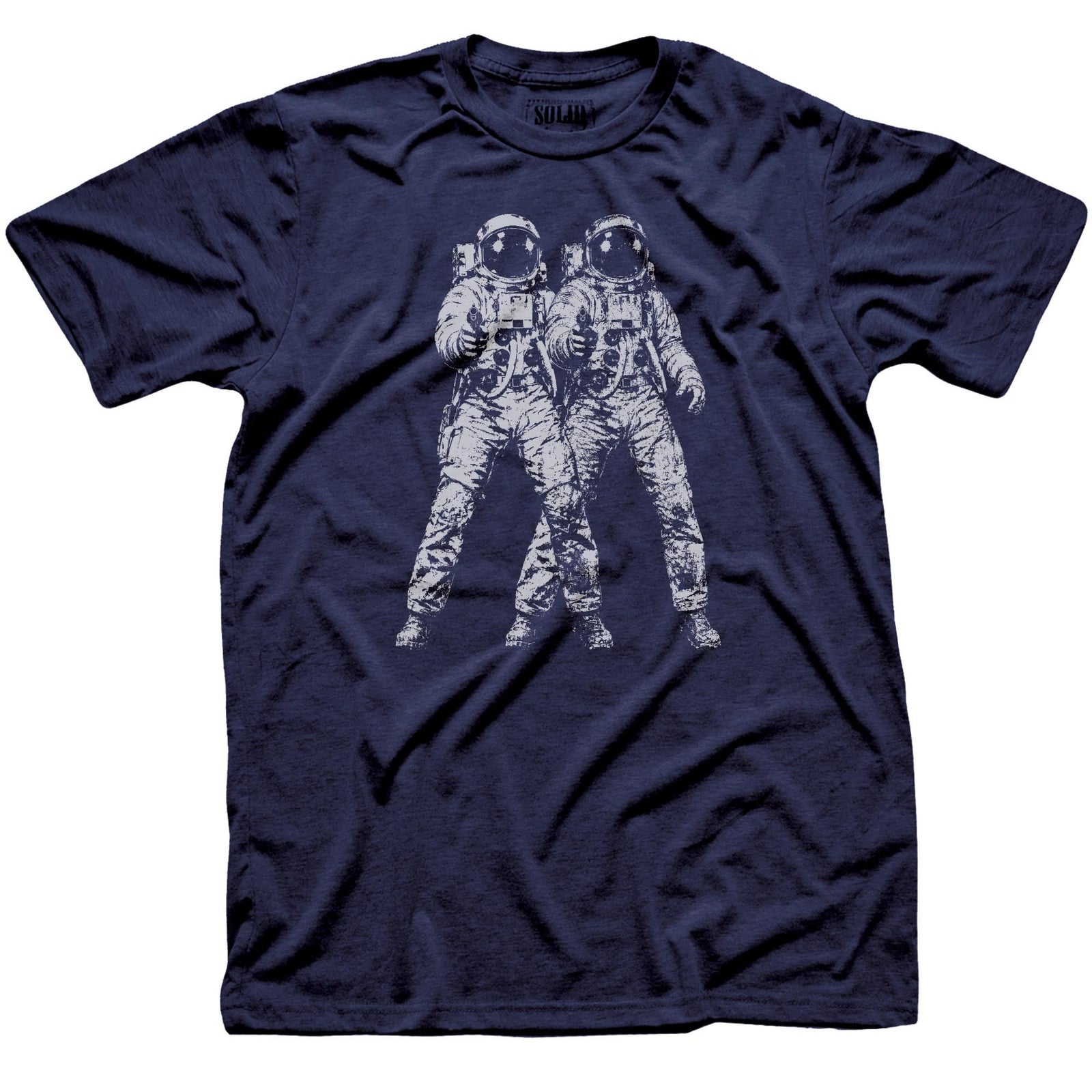 Space Cowboy Vintage Signature T-shirt in Navy - Front View