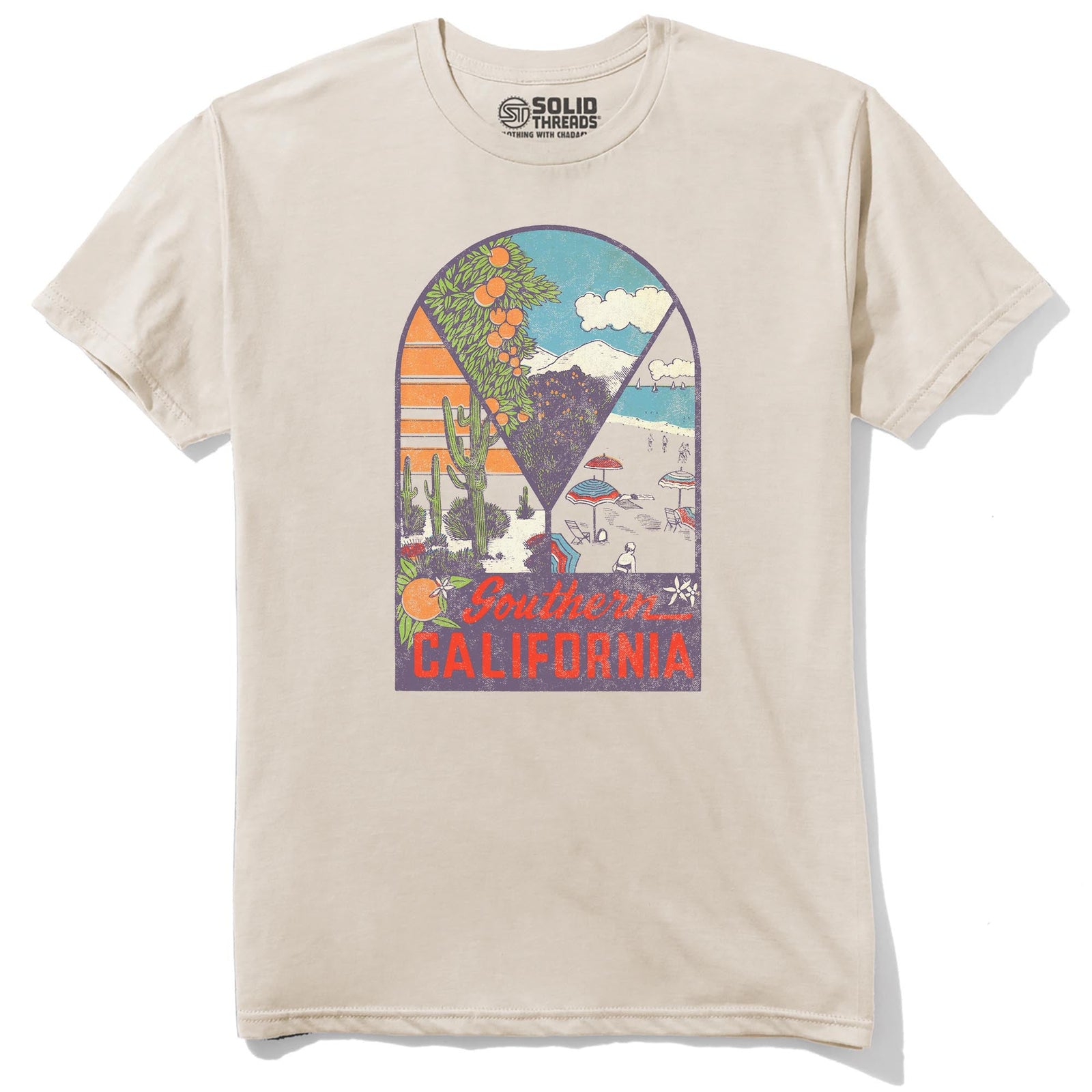 Southern California Vintage Staple T-shirt in Natural - Front View