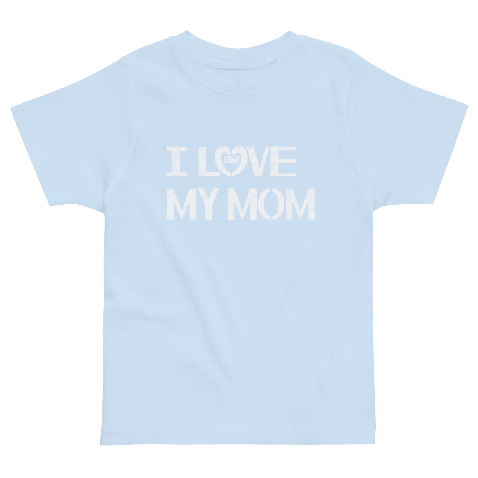 Toddler's I Love My Mom Cute Extra Soft T-Shirt | Retro New Parent Tee | Solid Threads