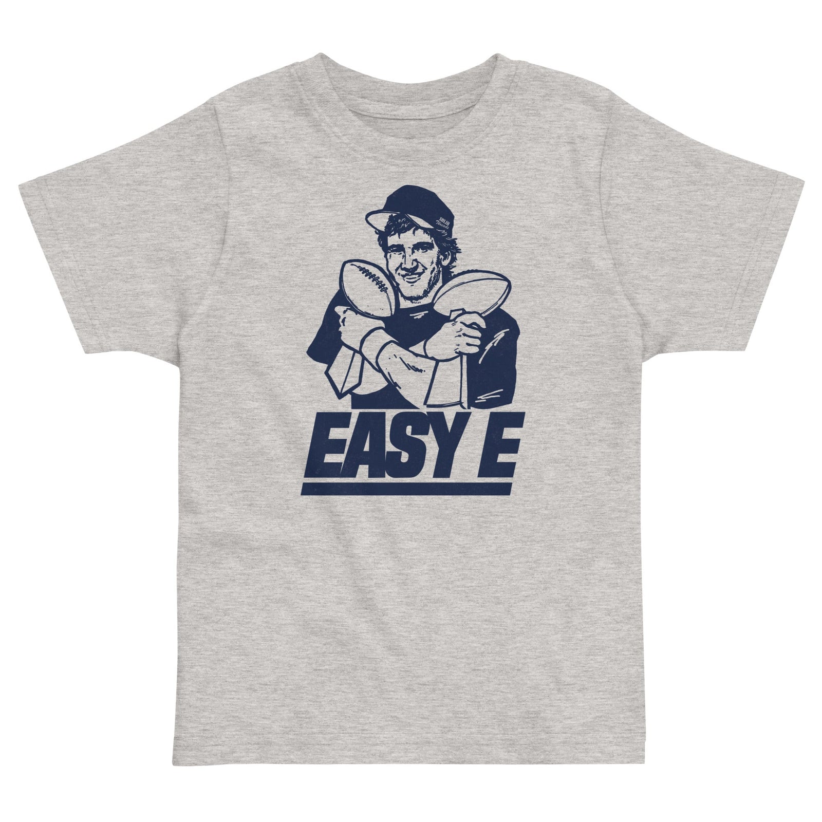 Toddler's Easy E Retro Football Extra Soft T-Shirt | Funny Ny Giants Tee | Solid Threads