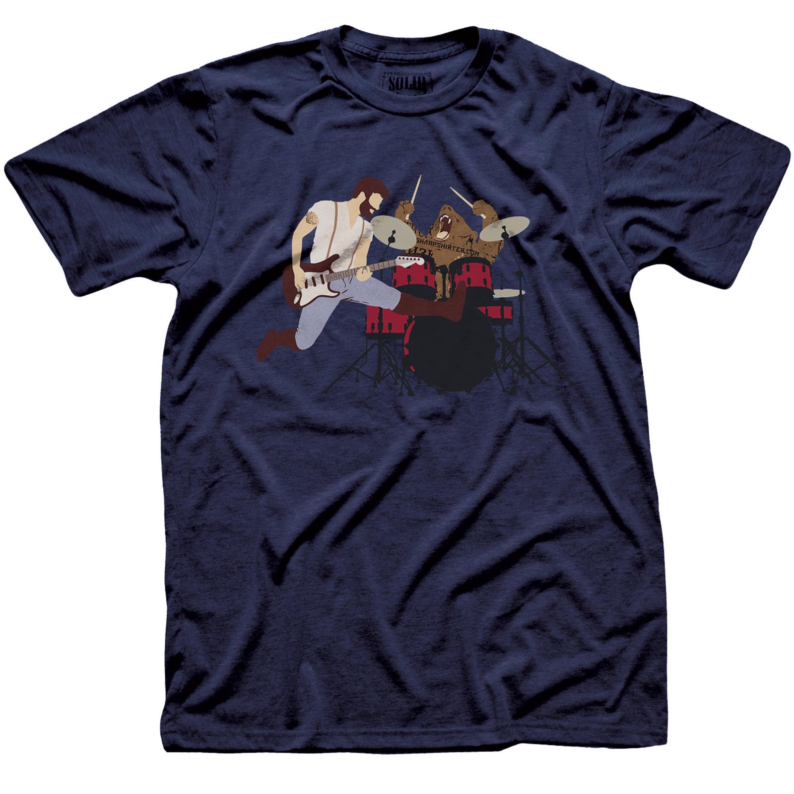 Men's Rock-Stars Cool Graphic T-Shirt | Funny Music Band Tee | Solid Threads