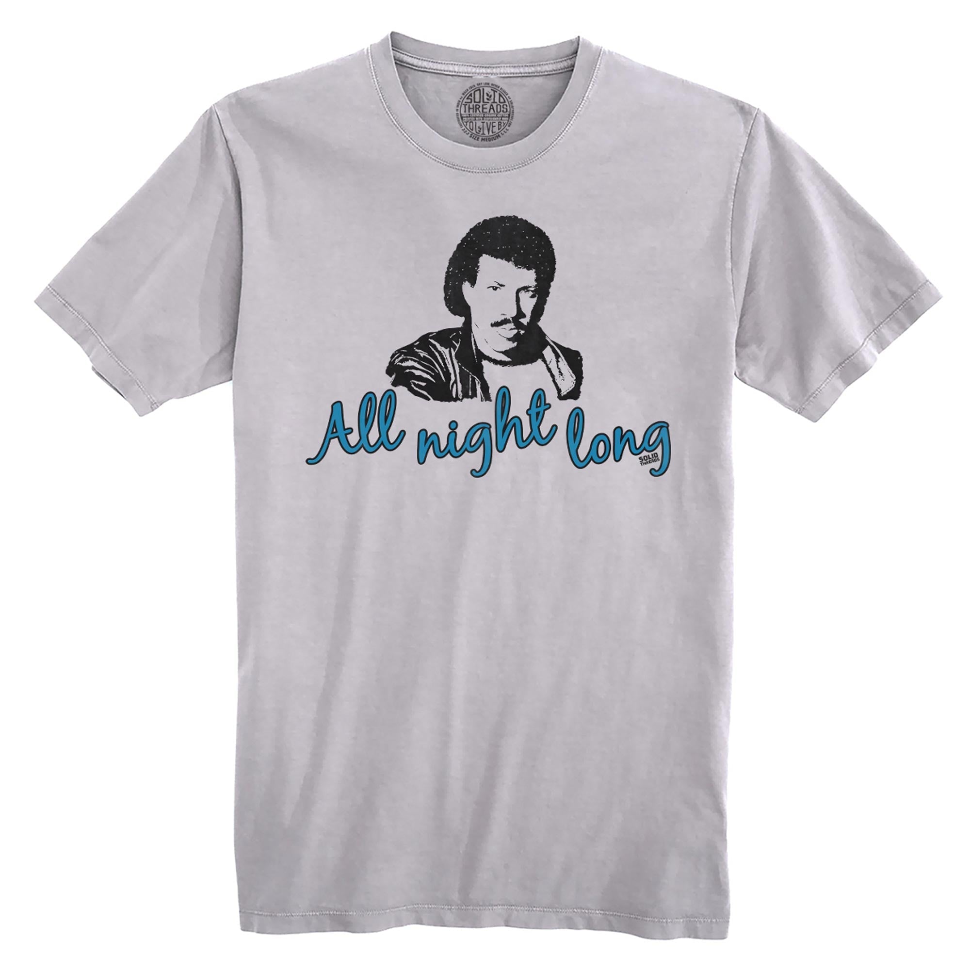 All Night Long Vintage Organic Cotton T-shirt | Cool 80s Song  Tee | Solid Threads