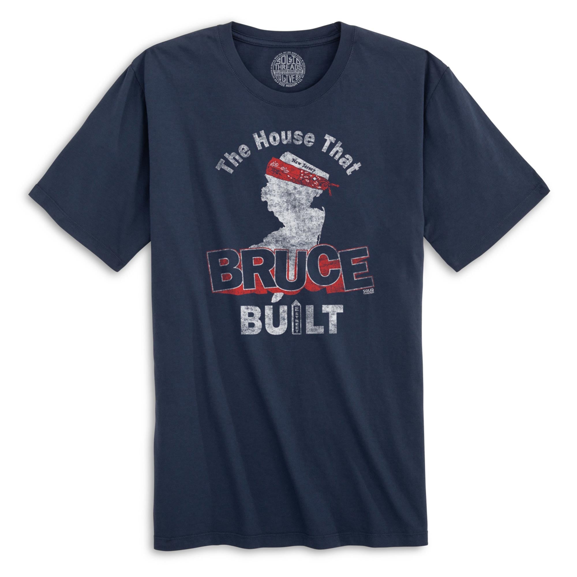 The House That Bruce Built Vintage Organic Cotton T-shirt | Cool Bruce Nj Springsteen Tee | Solid Threads