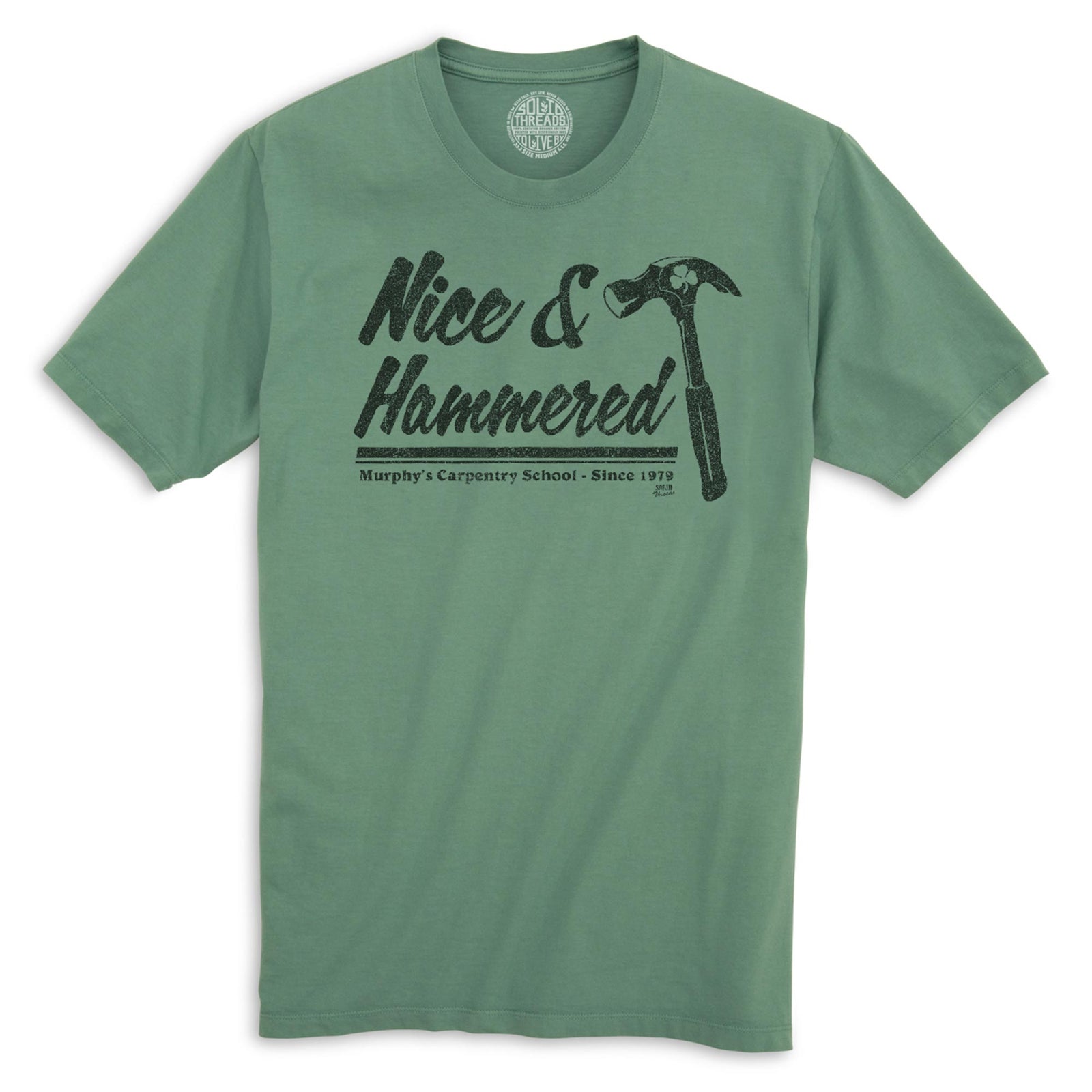 Nice & Hammered Vintage Organic Cotton T-shirt | Cool Always Sunny Tee | Solid Threads