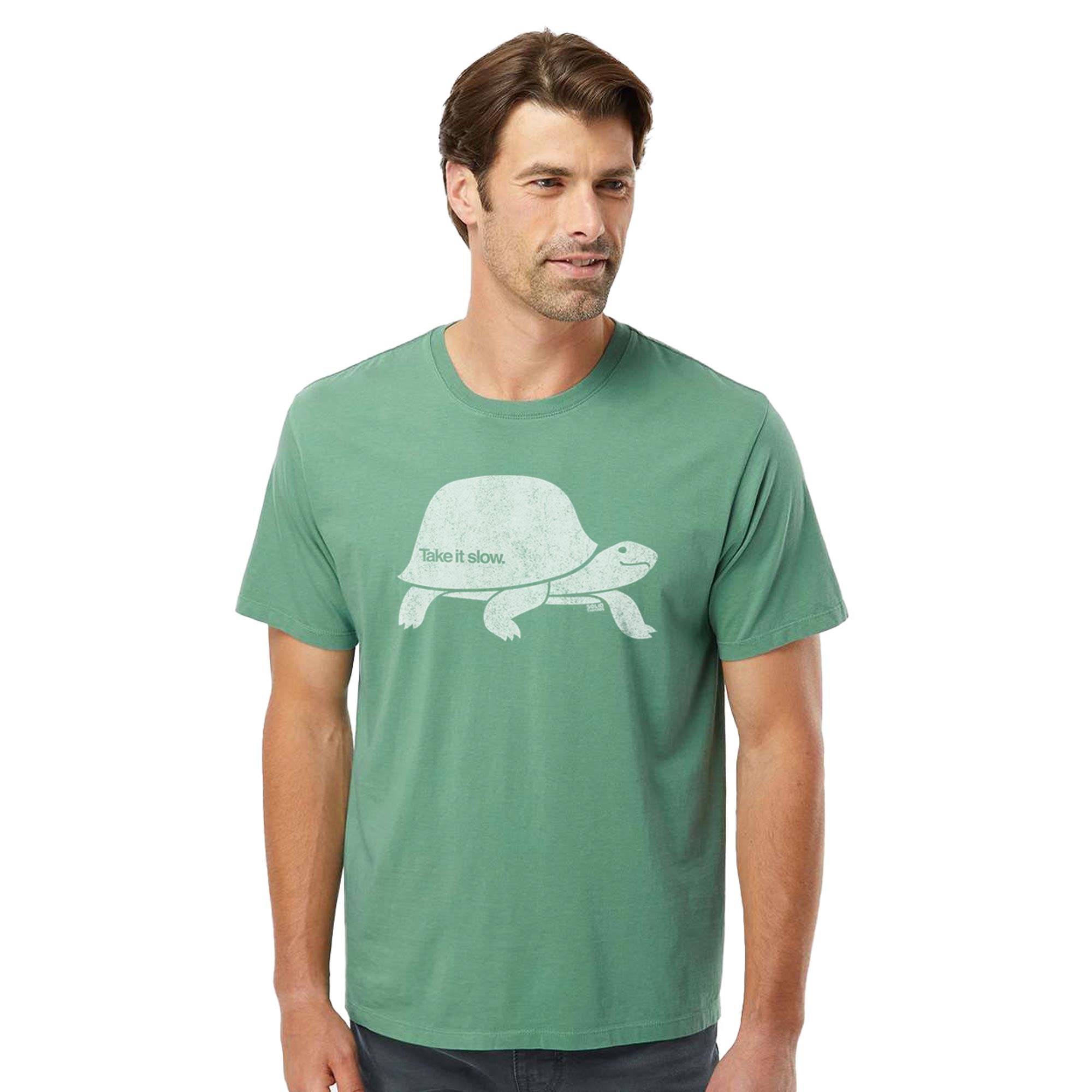 Take It Slow Vintage Organic Cotton T-shirt | Cool Turtle   Tee | Solid Threads