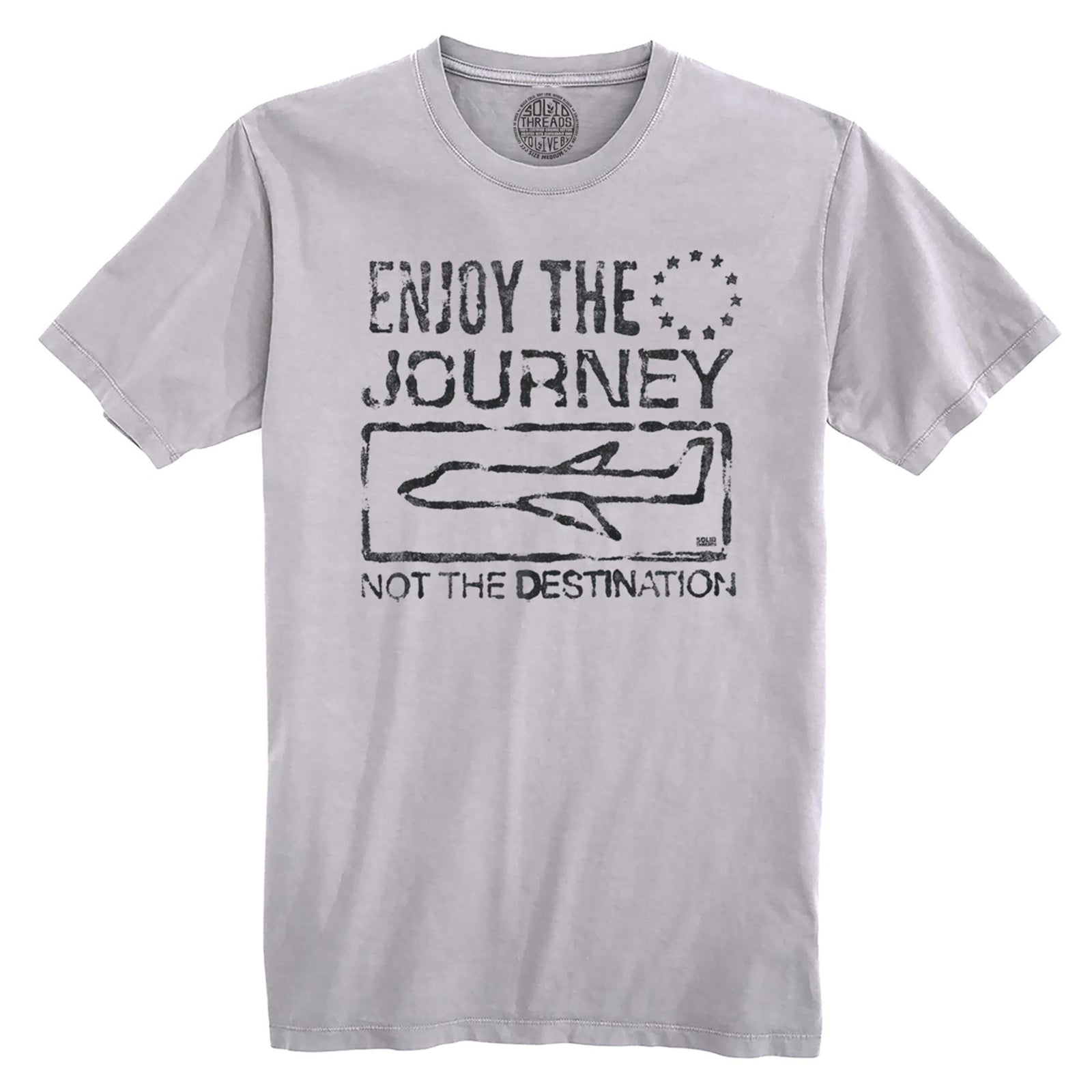 Enjoy The Journey Not The Destination Cool Organic Cotton T-shirt | Vintage Travel   Tee | Solid Threads