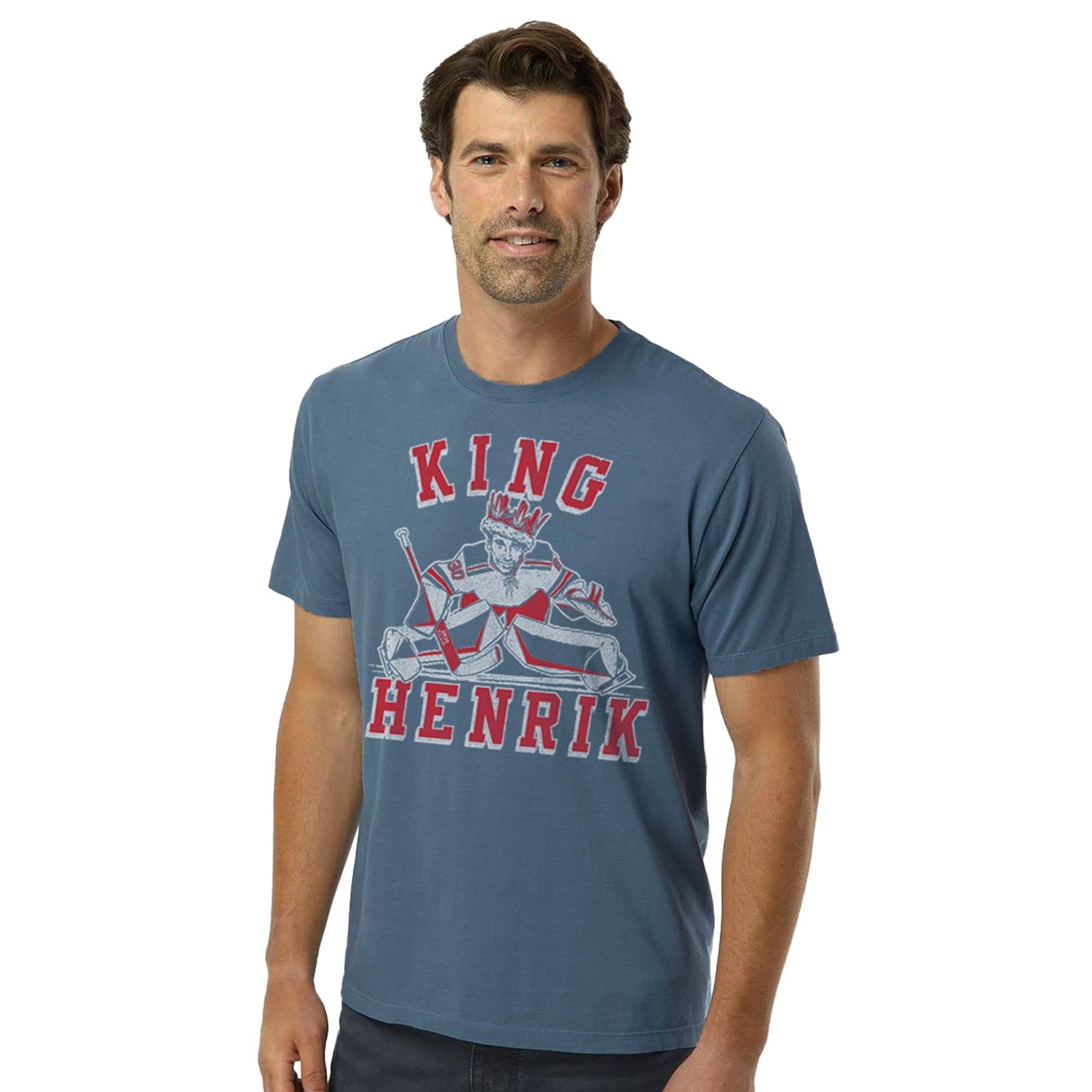King Henrik Cool Organic Cotton T-shirt | Vintage Ice Hockey Tee On Model | Solid Threads