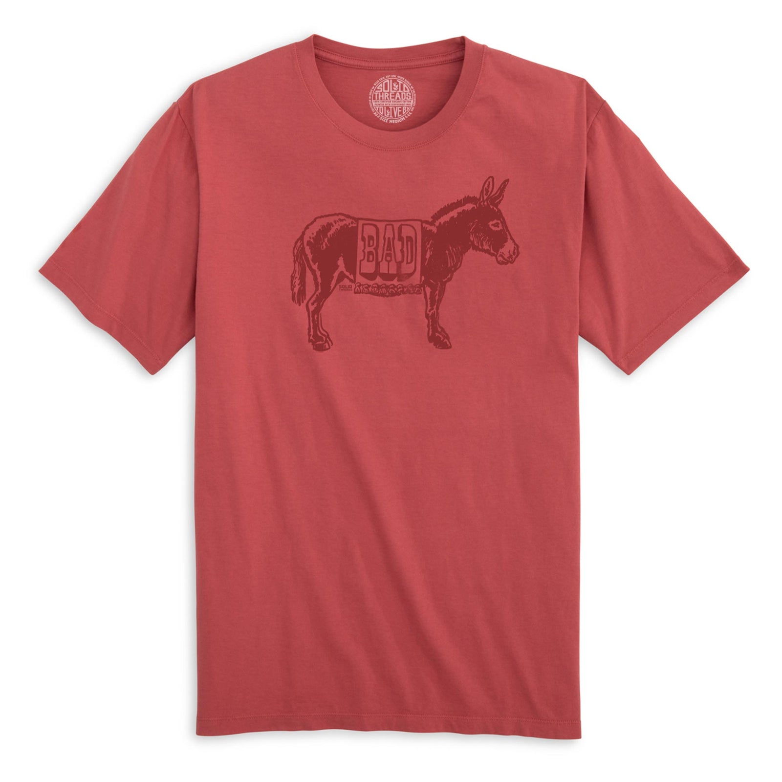 Bad Ass Funny Organic Cotton T-shirt | Cool Donkey Pun  Tee | Solid Threads