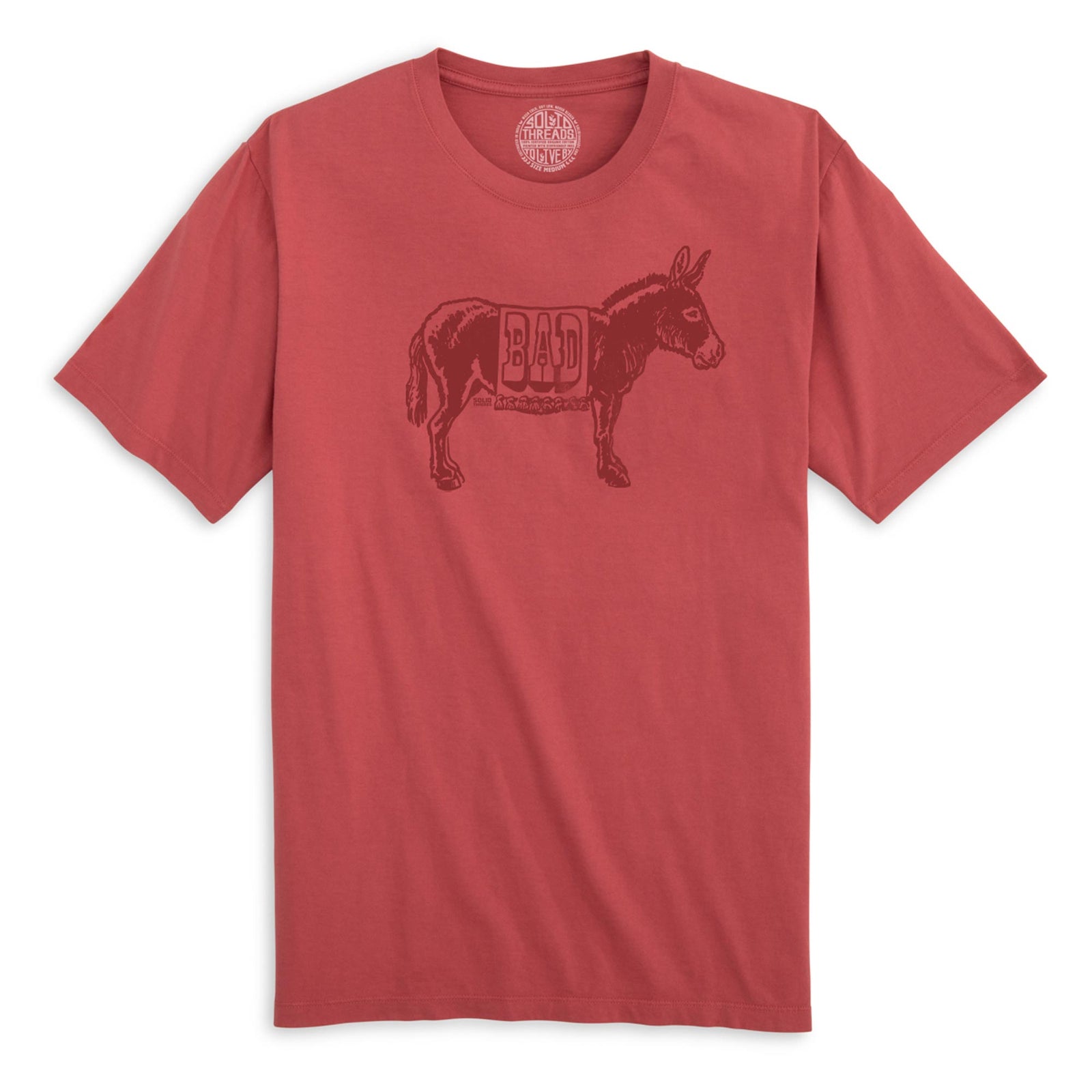 Bad Ass Funny Organic Cotton T-shirt | Cool Donkey Pun Tee | Solid Threads