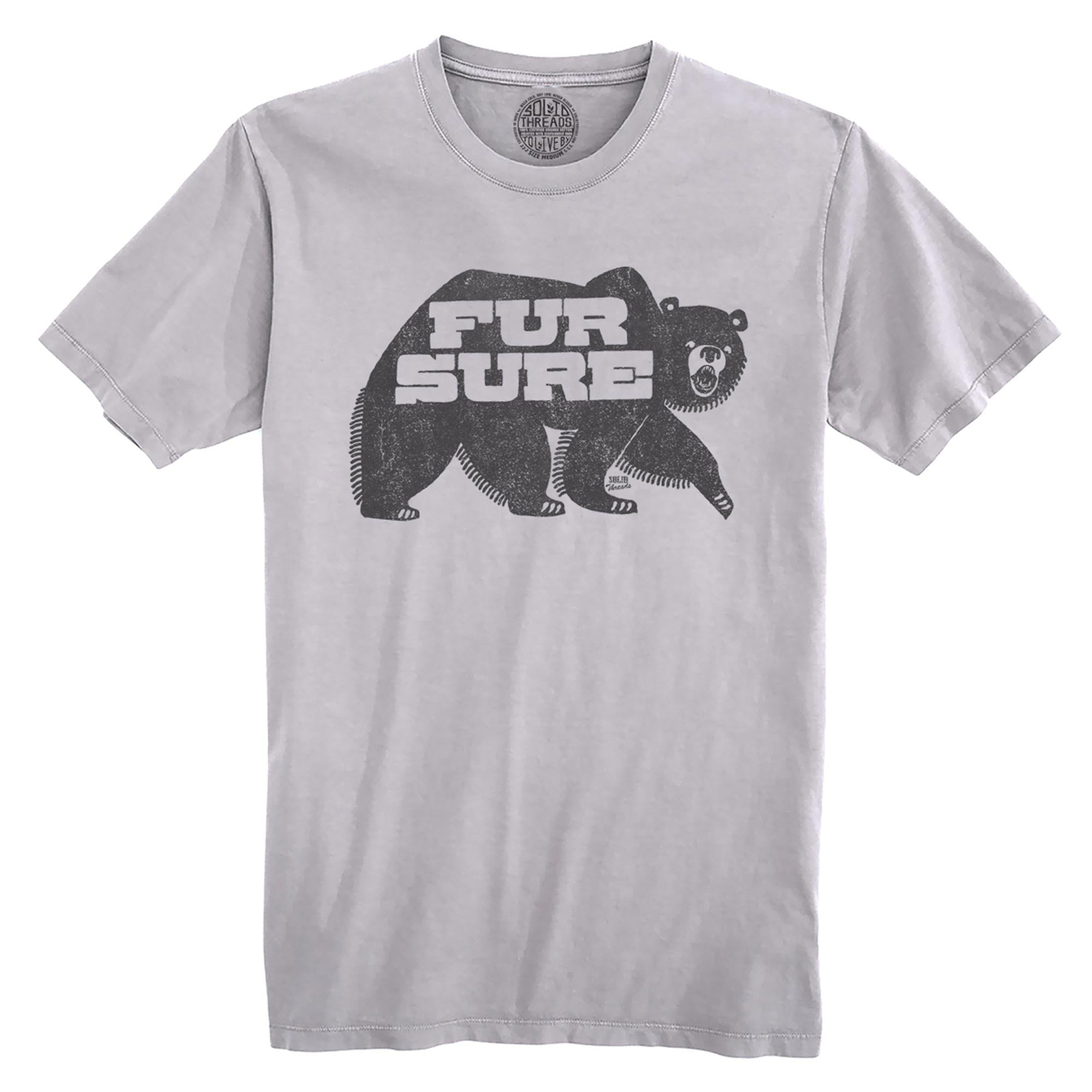 Fur Sure Vintage Organic Cotton T-shirt | Cool Bear   Tee | Solid Threads