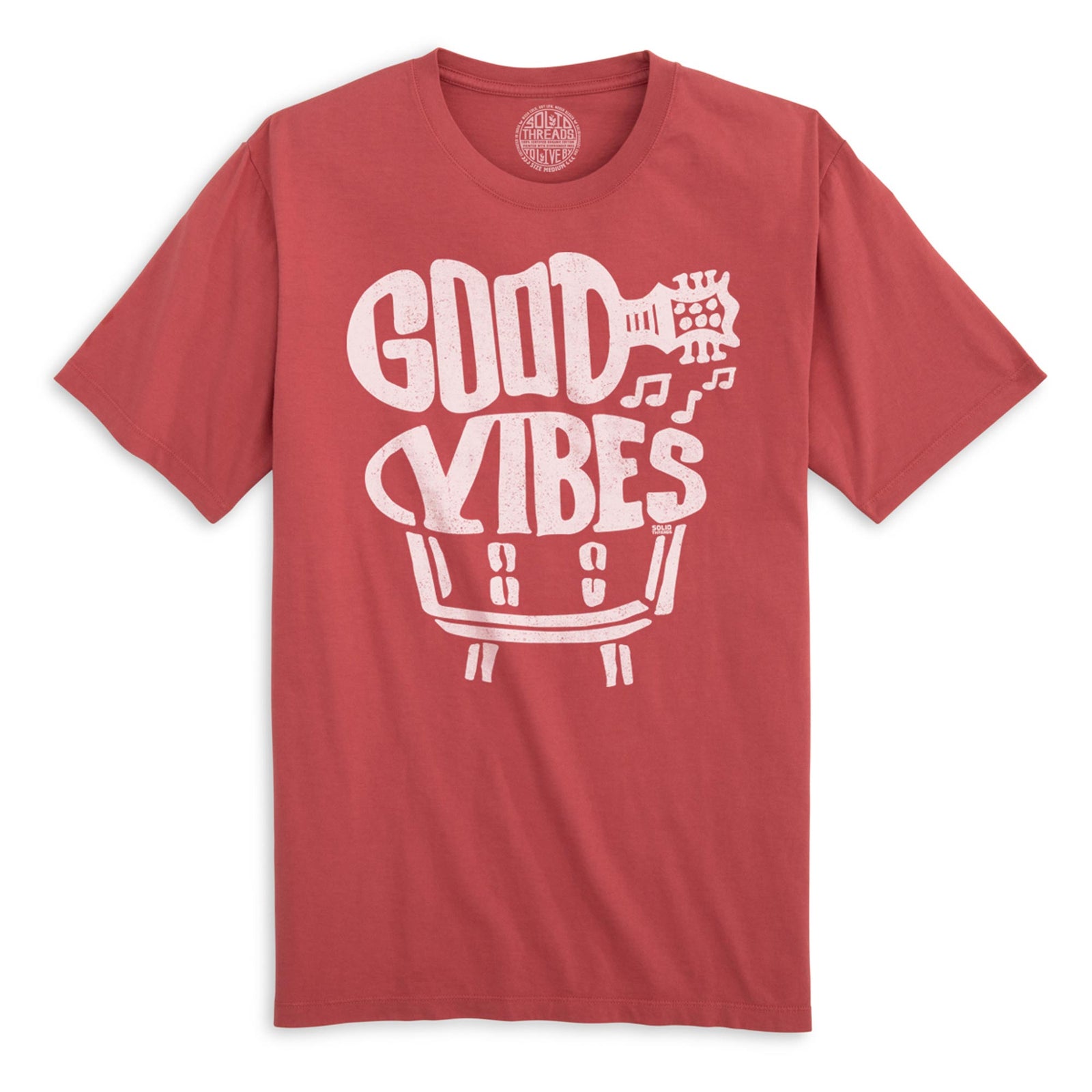 Good Vibes Cool Organic Cotton T-shirt | Vintage Music Festival  Tee | Solid Threads