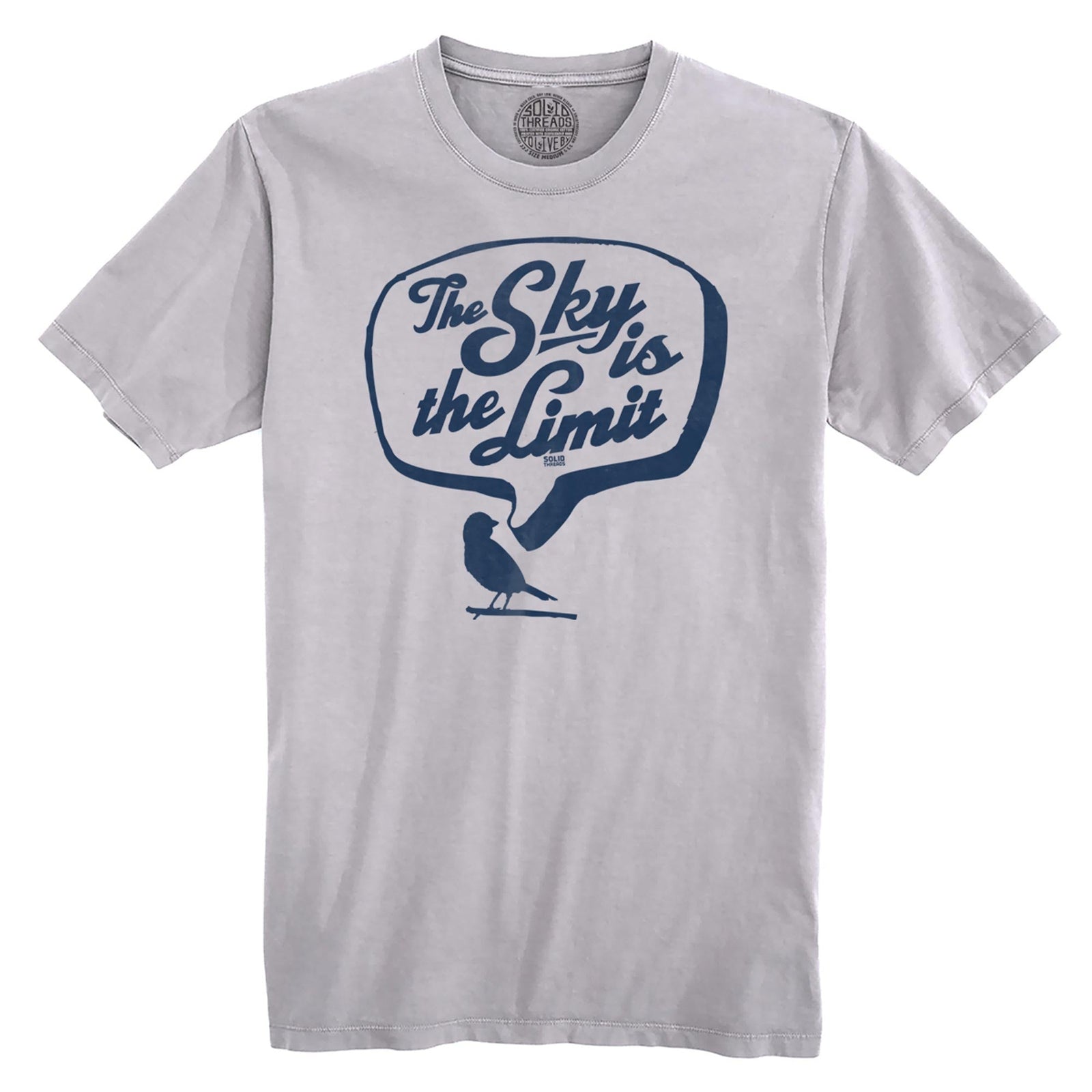 The Sky Is The Limit Vintage Organic Cotton T-shirt | Funny Bird Watching  Tee | Solid Threads