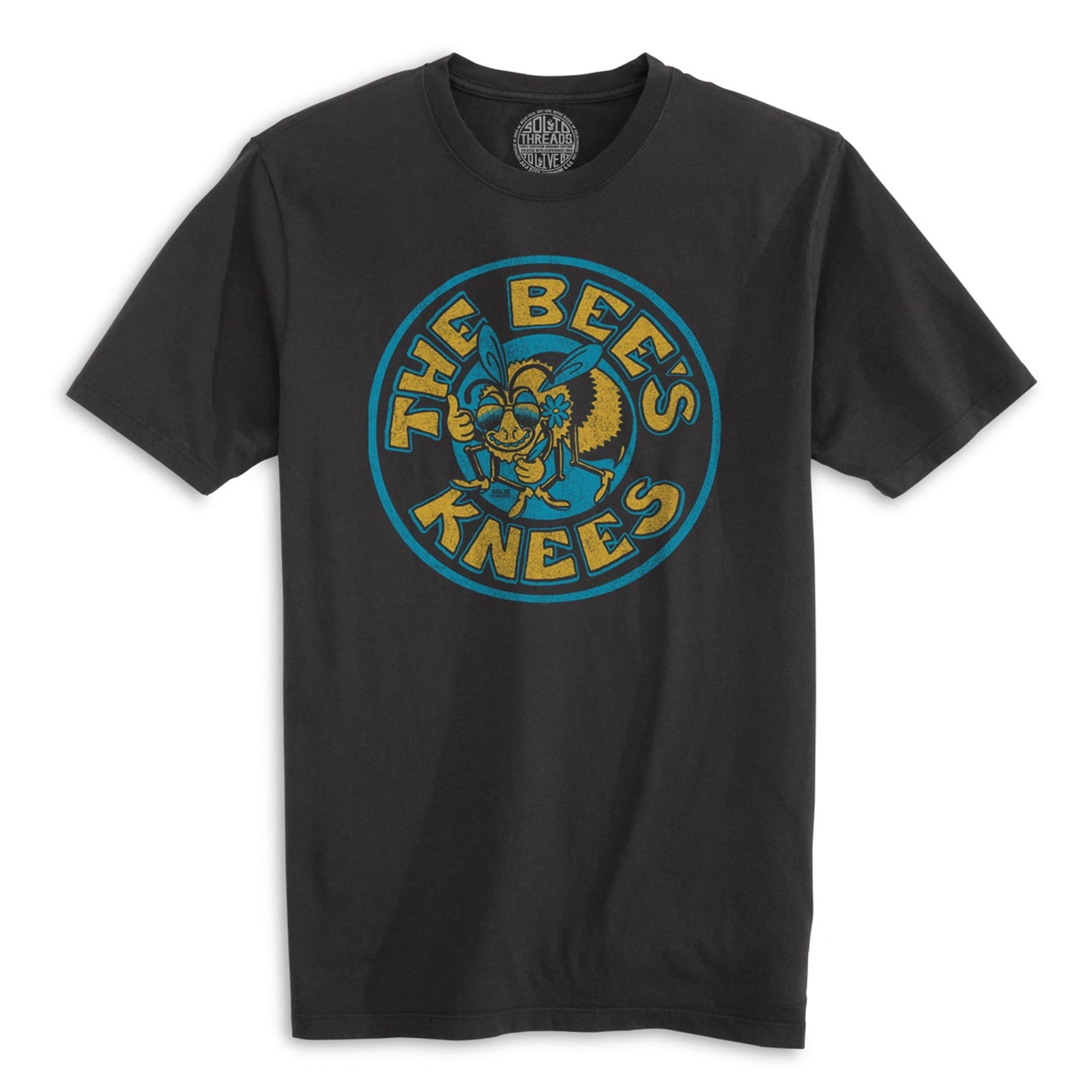 The Bee's Knees Vintage Organic Cotton T-shirt | Funny Pollinator   Tee | Solid Threads