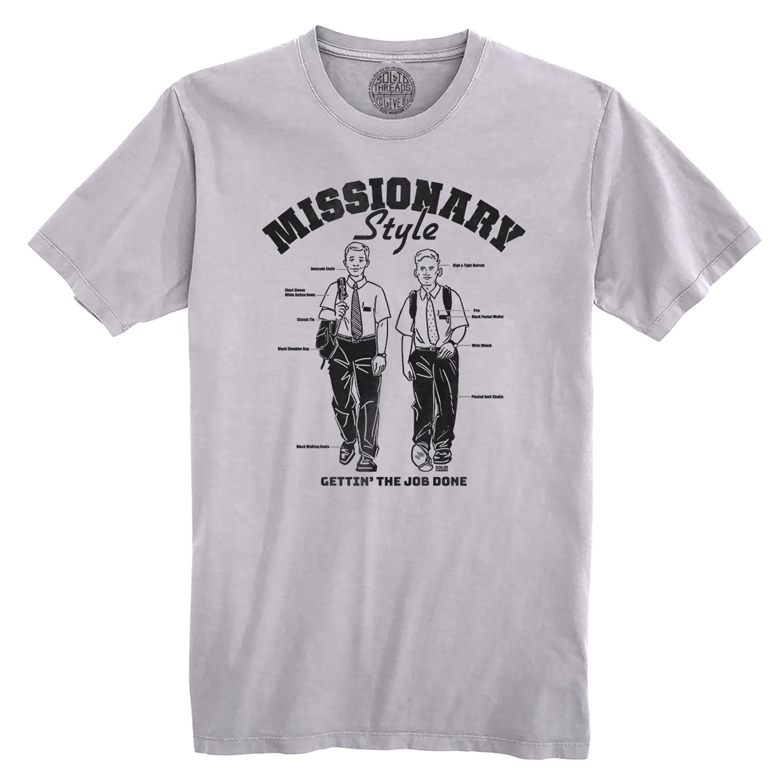 Missionary Style Vintage Organic Cotton T-shirt | Funny Sex    Tee | Solid Threads