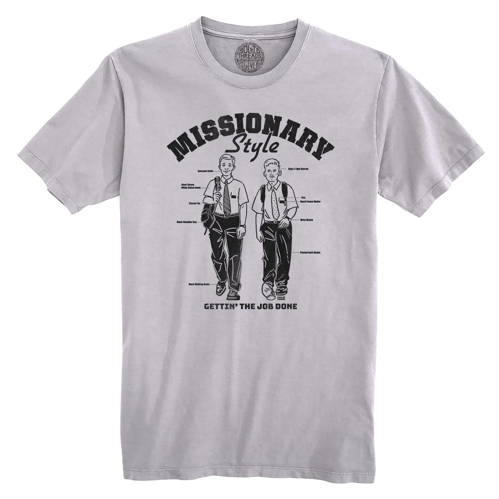 Missionary Style Vintage Organic Cotton T-shirt | Funny Sex Tee | Solid Threads