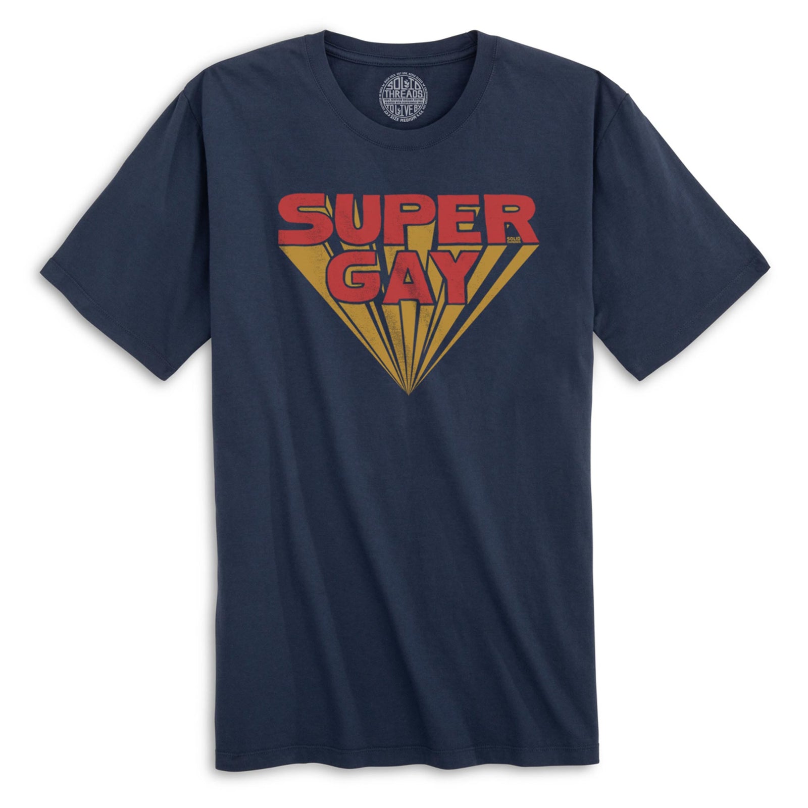 Super Gay Funny Organic Cotton T-shirt | Vintage Lgbtq Pride  Tee | Solid Threads