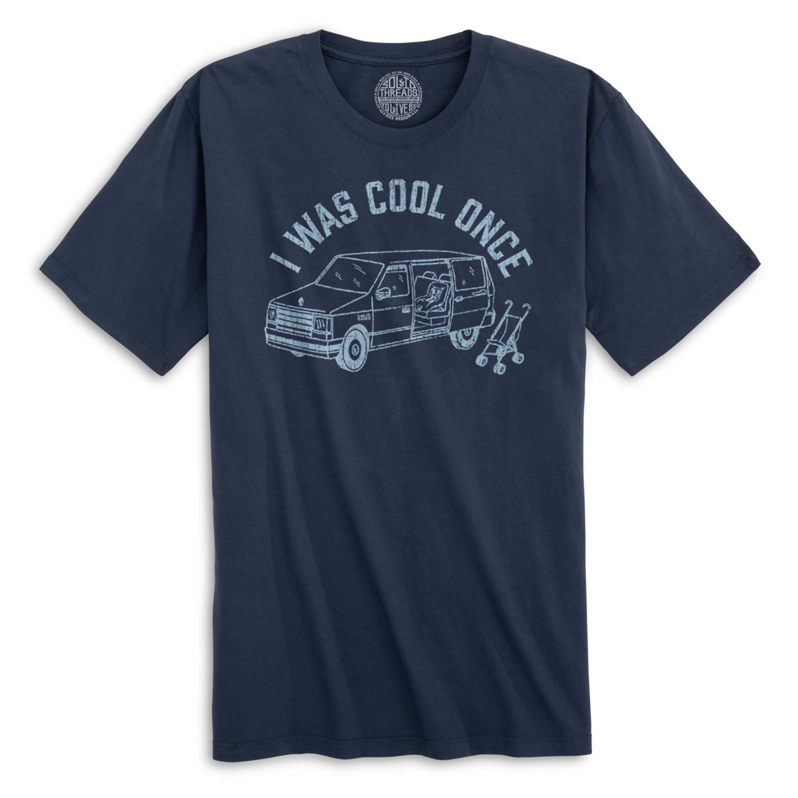 I Was Cool Once Vintage Organic Cotton T-shirt | Funny Parenting   Tee | Solid Threads