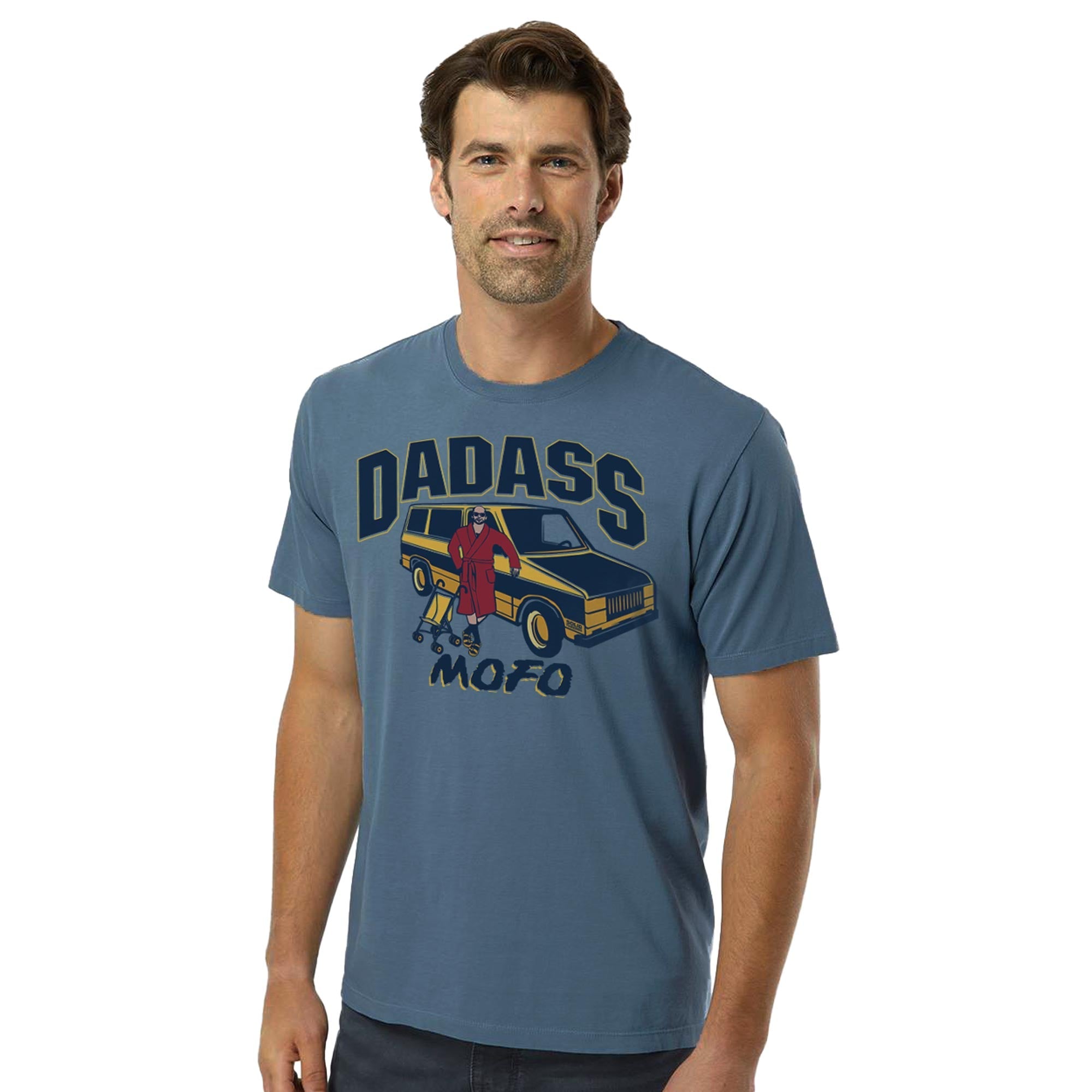 Dadass Vintage Organic Cotton T-shirt | Funny Parenting   Tee On Model | Solid Threads