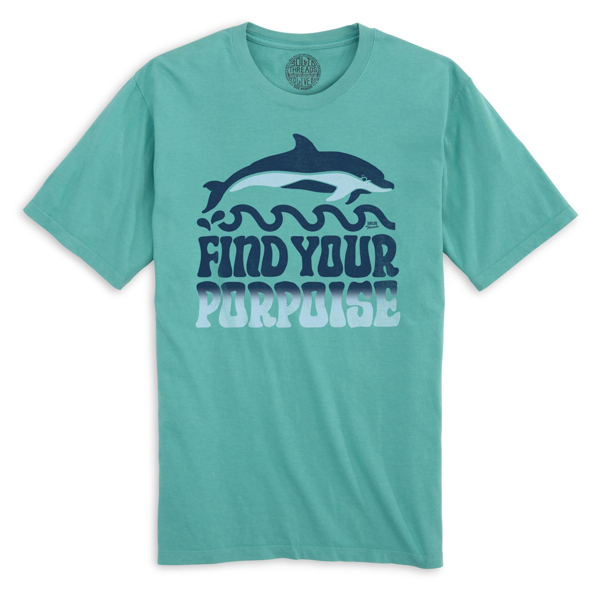 Find Your Porpoise Cool Organic Cotton T-shirt | Funny Sea Animal  Tee | Solid Threads