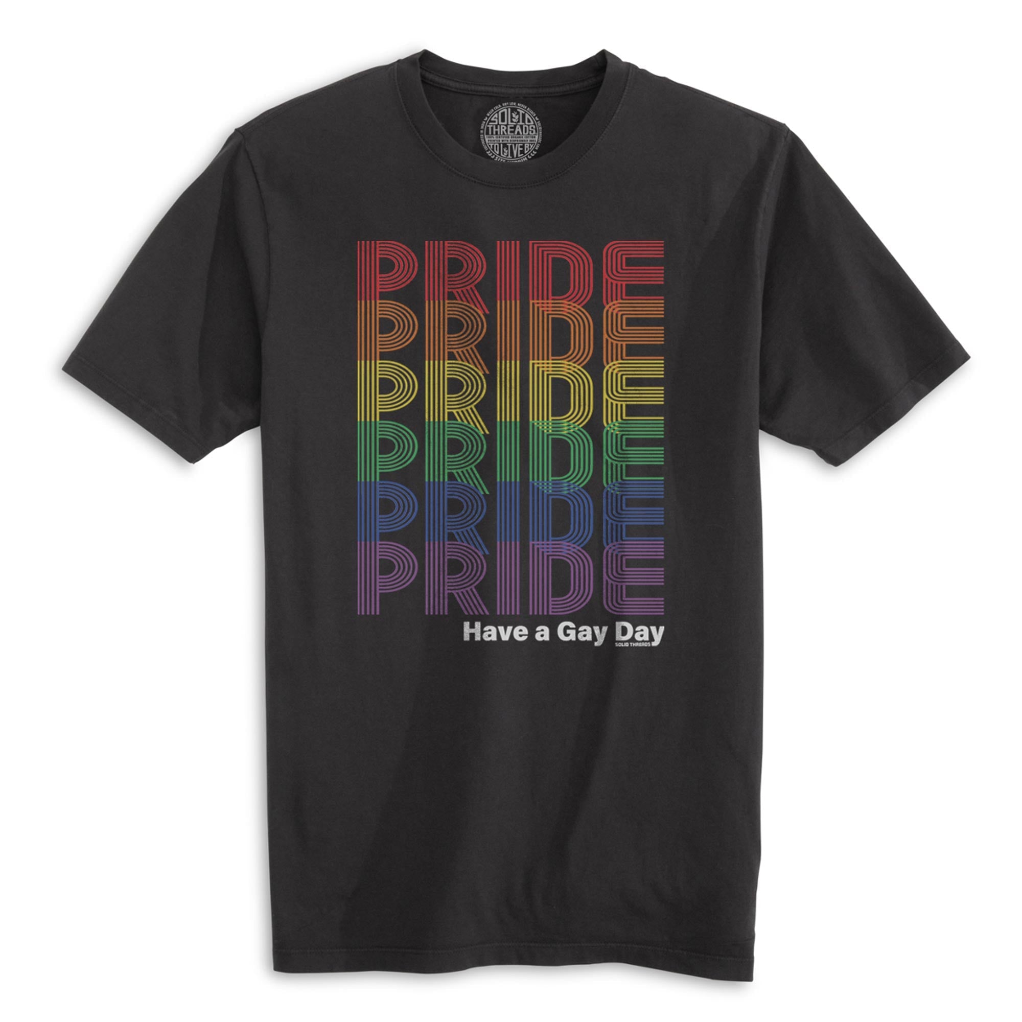 Pride Rainbow Fade Cool Organic Cotton T-shirt | Vintage Support Lgbtq  Tee | Solid Threads