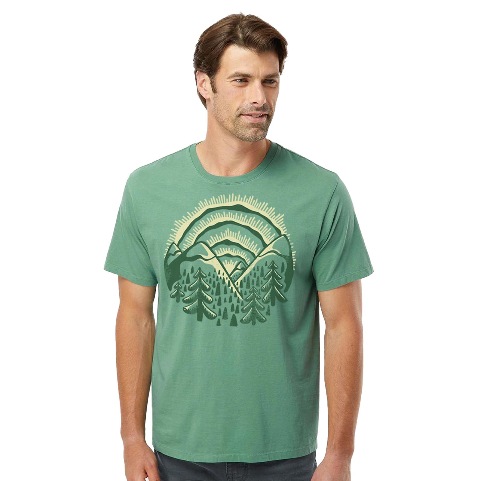 Sunset | Design By Dylan Fant Vintage Organic Cotton T-shirt | Cool Nature Mountains Tee | Solid Threads