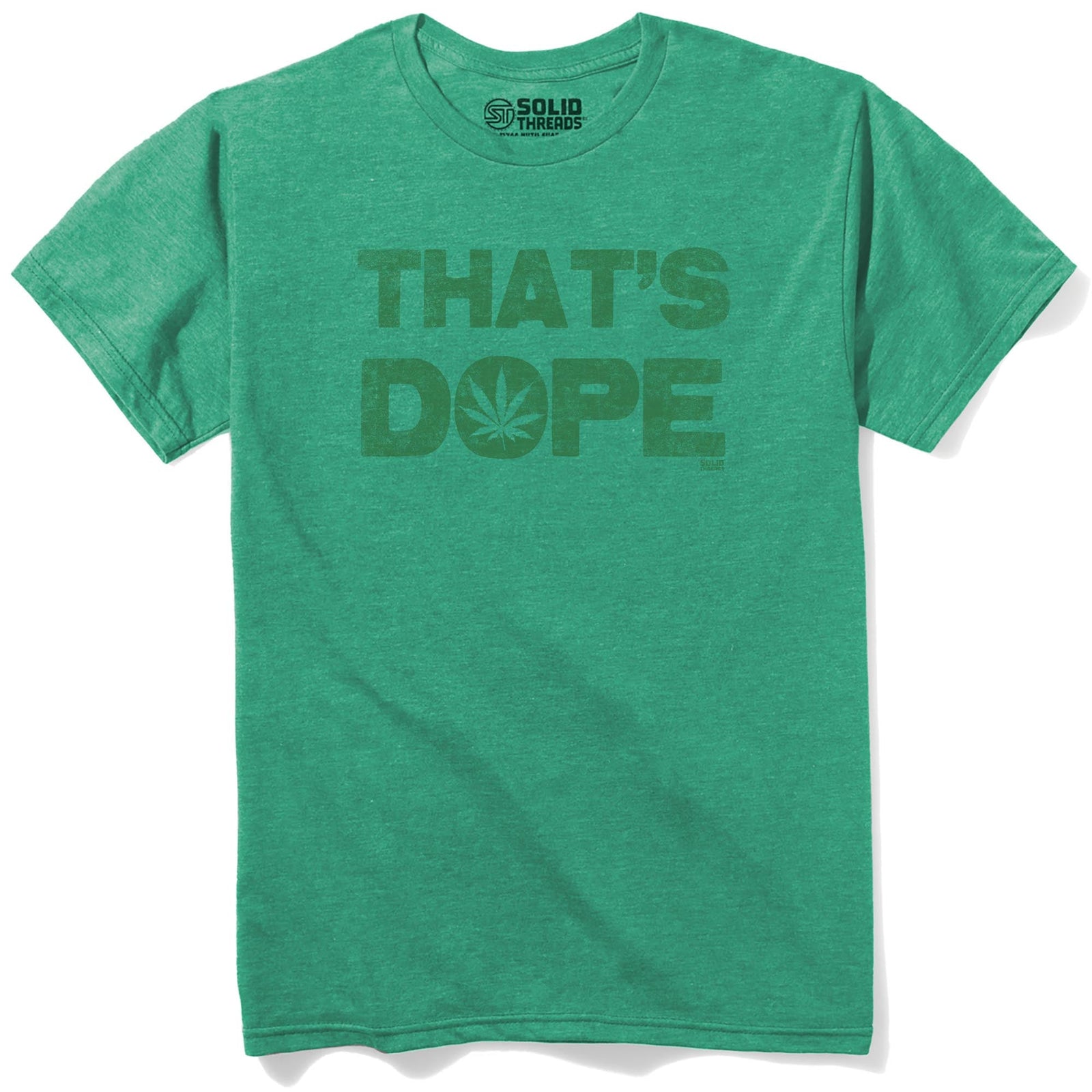 That's Dope Cool Staple T-shirt in Kelly Heather - Front View