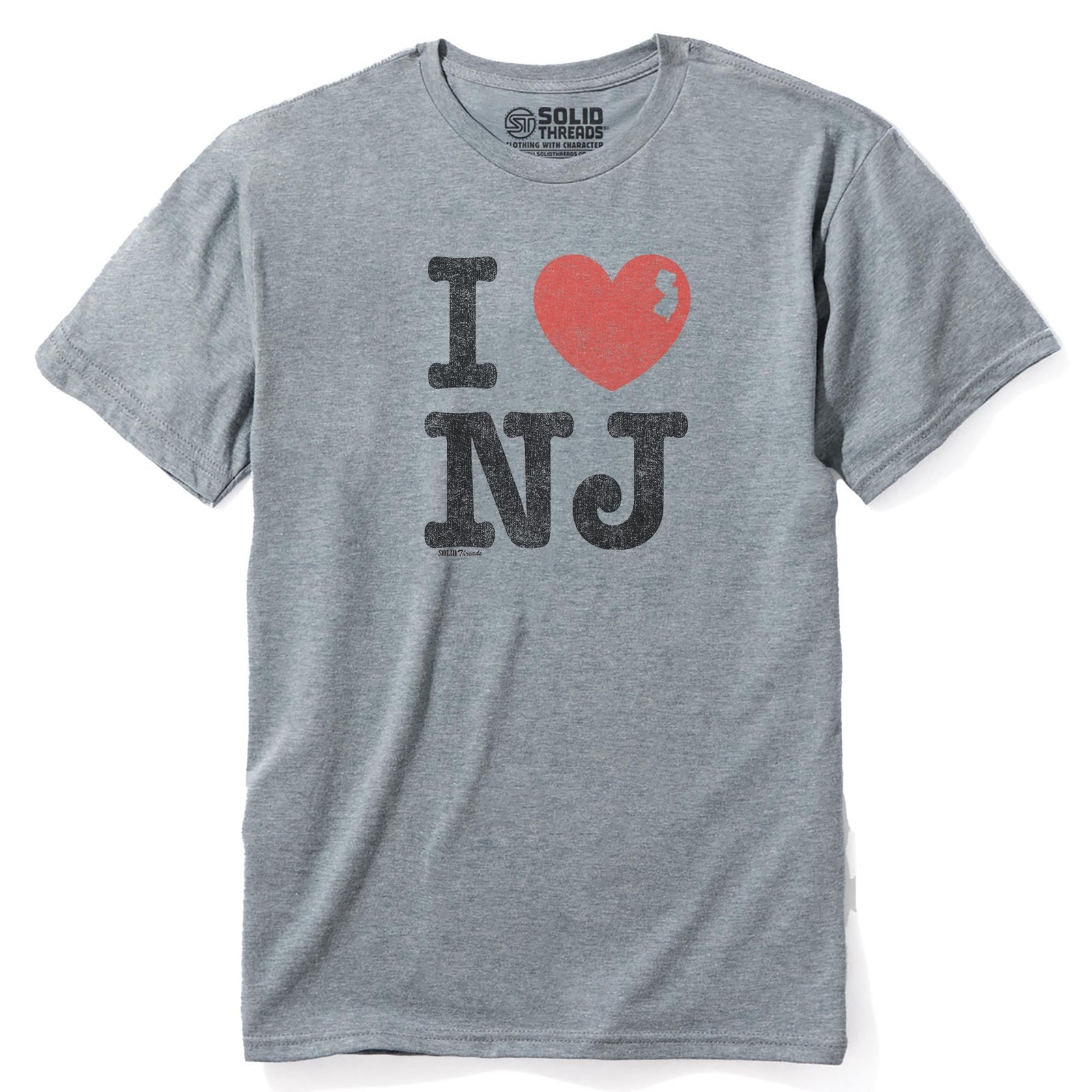 I Heart Nj Vintage Staple T-shirt in Ash Heather - Front View